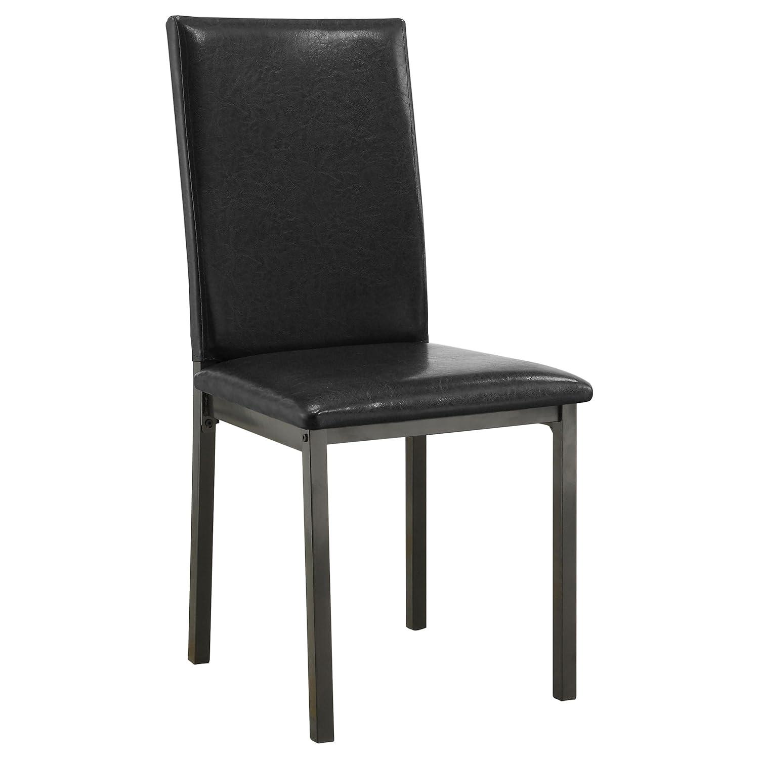 Coaster Garza 5-piece Wood Top Dining Room Set Weathered Gray and Black
