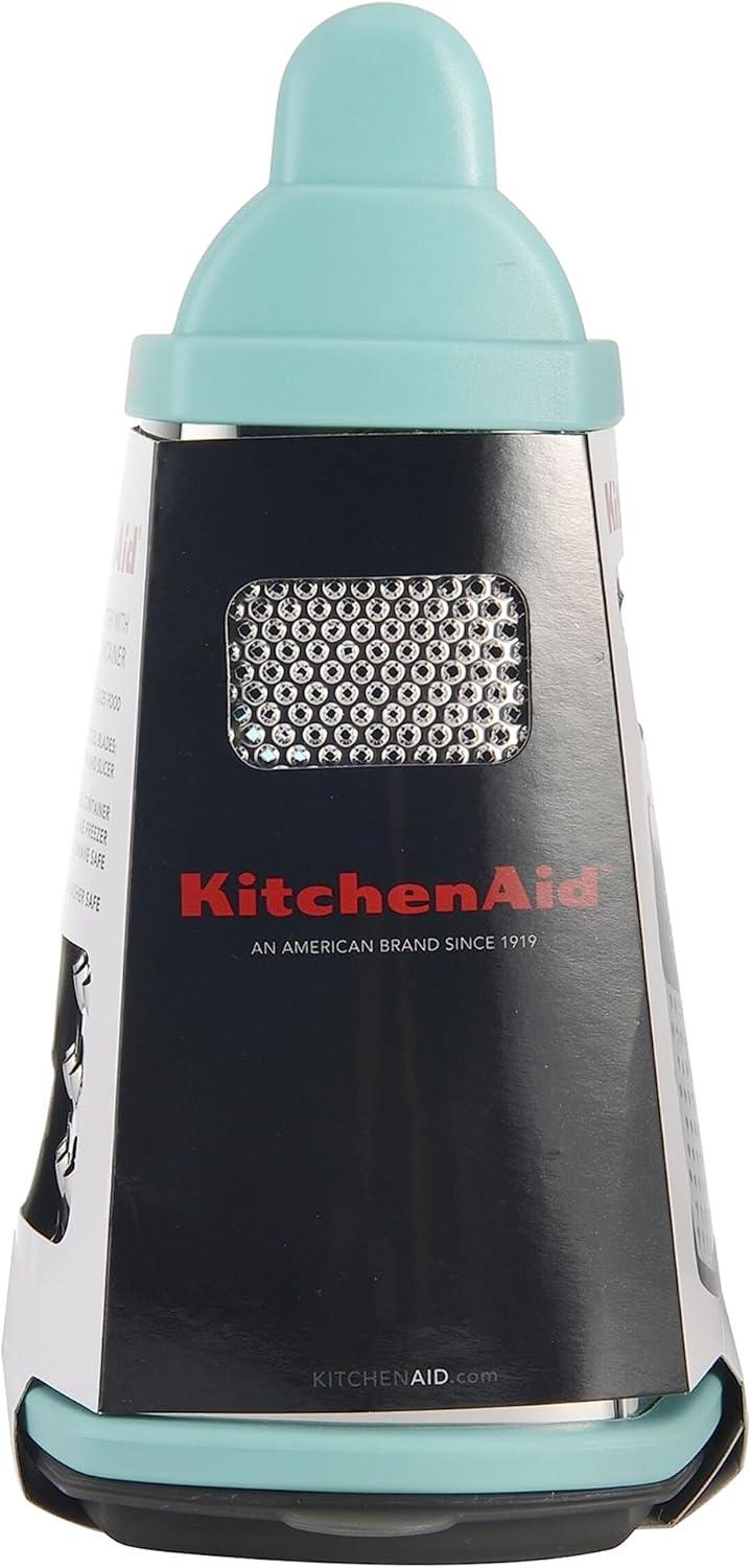 Aqua Stainless Steel Box Grater with Storage Container