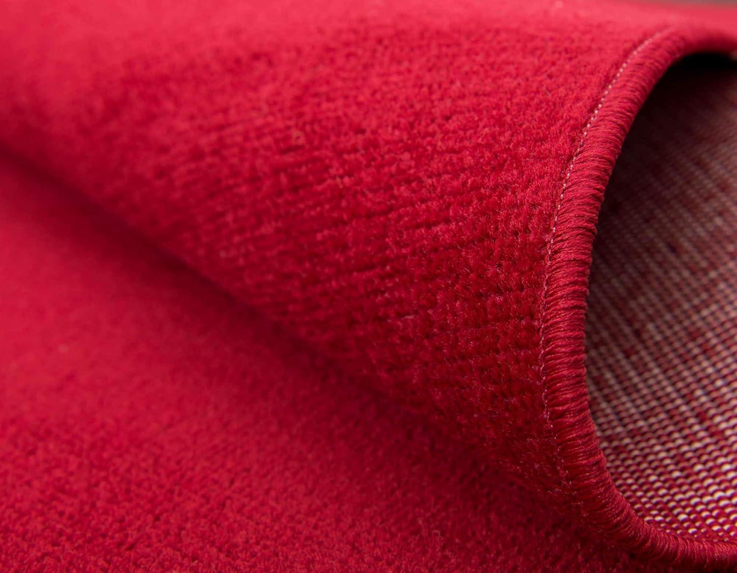 Unique Loom Williamsburg Collection Area Rug - Solid (4' 1" x 6' 1" Rectangle Burgundy)