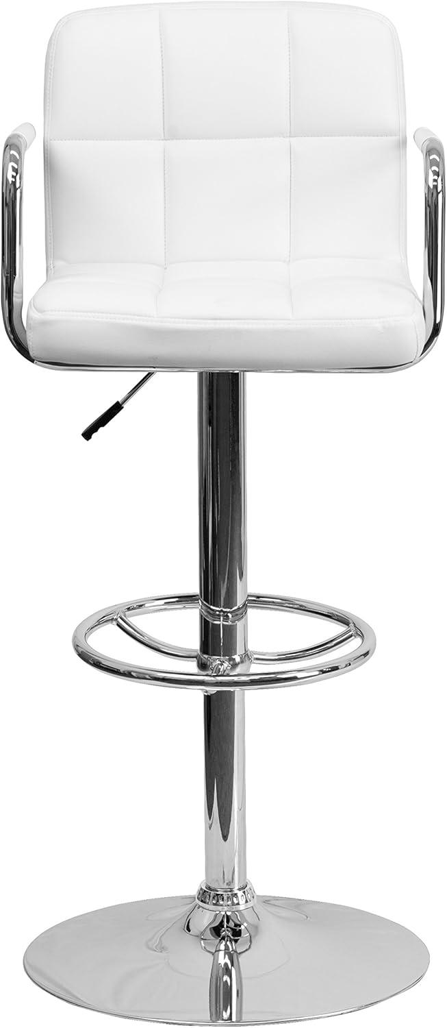 Adjustable Bar Stools - Counter Height Barstools with Back and Armrest