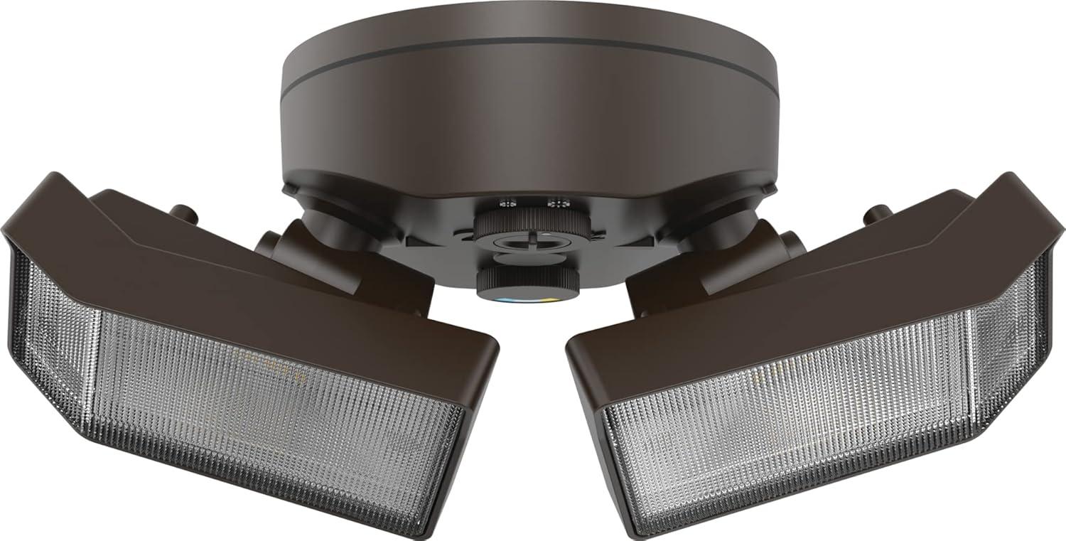 Lithonia Lighting 2 - Head Hardwired Dusk to Dawn Outdoor Security Flood Light