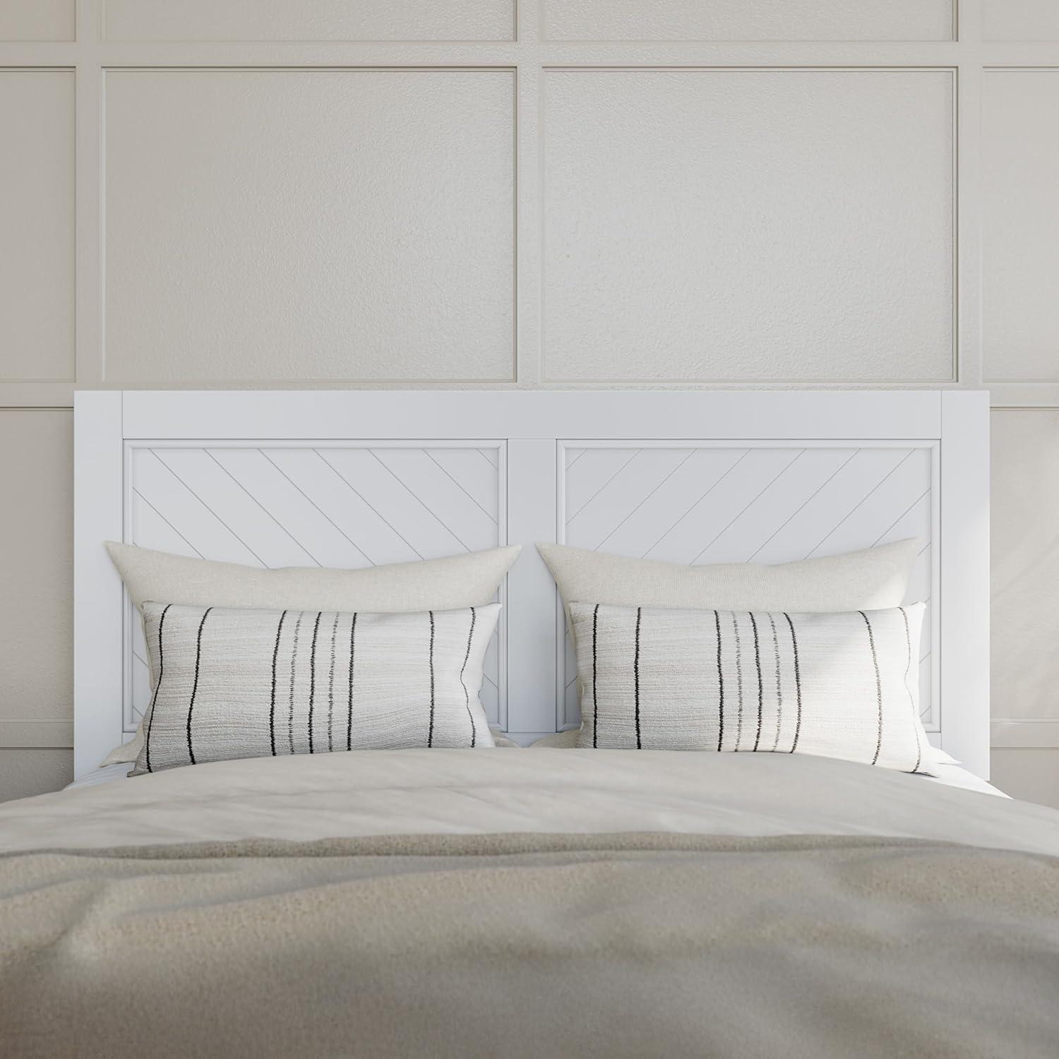AFI Canyon White Solid Wood Platform Bed with Matching Footboard & Storage Drawers, Full