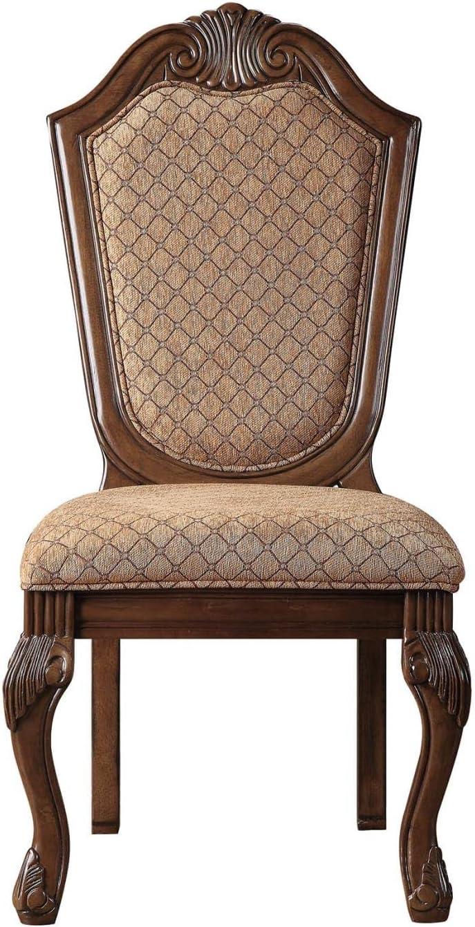 Chateau De Ville High Back Brown Upholstered Side Chair Set