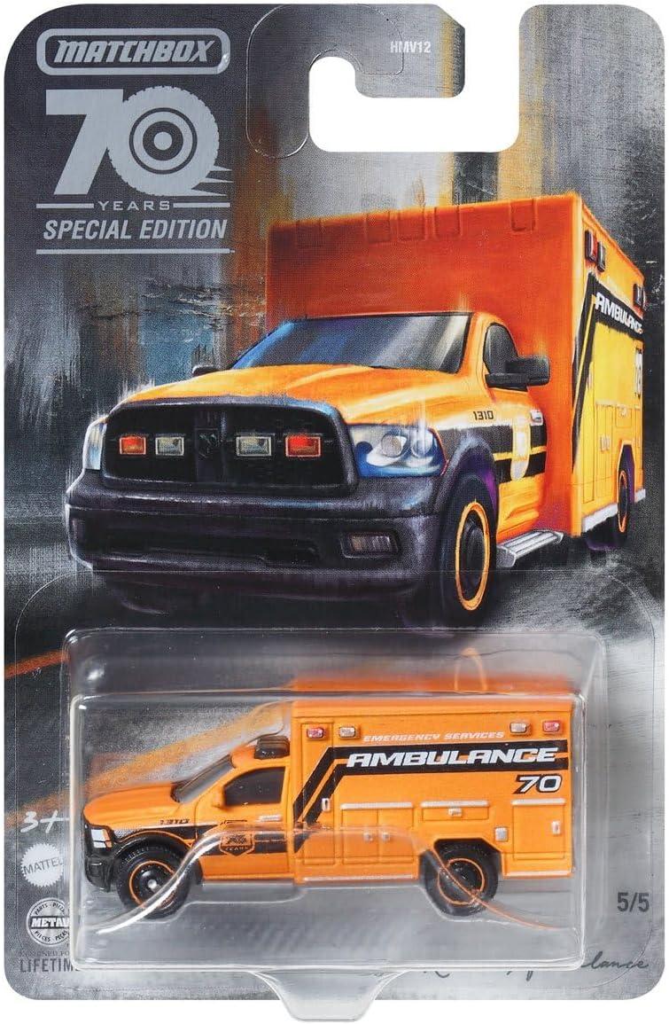 Matchbox 2023 70th Anniversary Special Edition Moving Parts Complete Set of 5 Diecast Vehicles from HMV12-956A Release