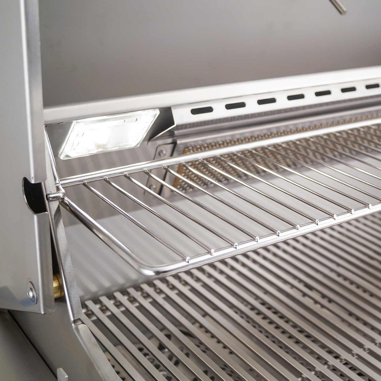 24-Inch Stainless Steel Natural Gas Grill with Side Shelves