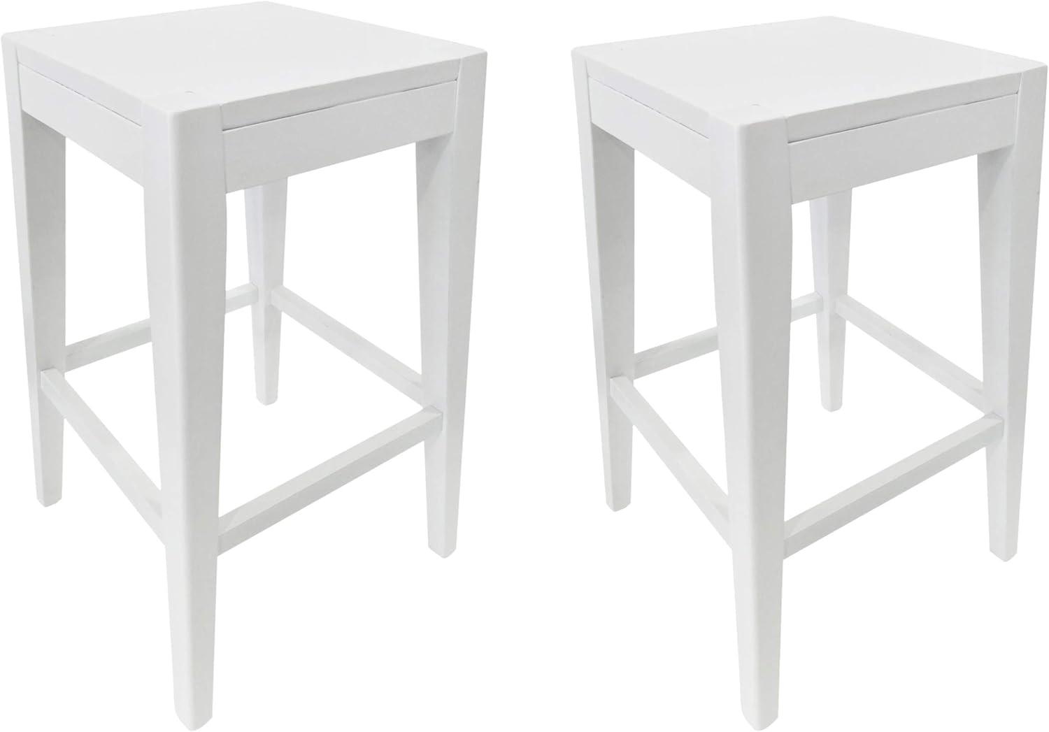 Set of 2 Maybelle Farmhouse Wooden Counter Height Barstools - Christopher Knight Home