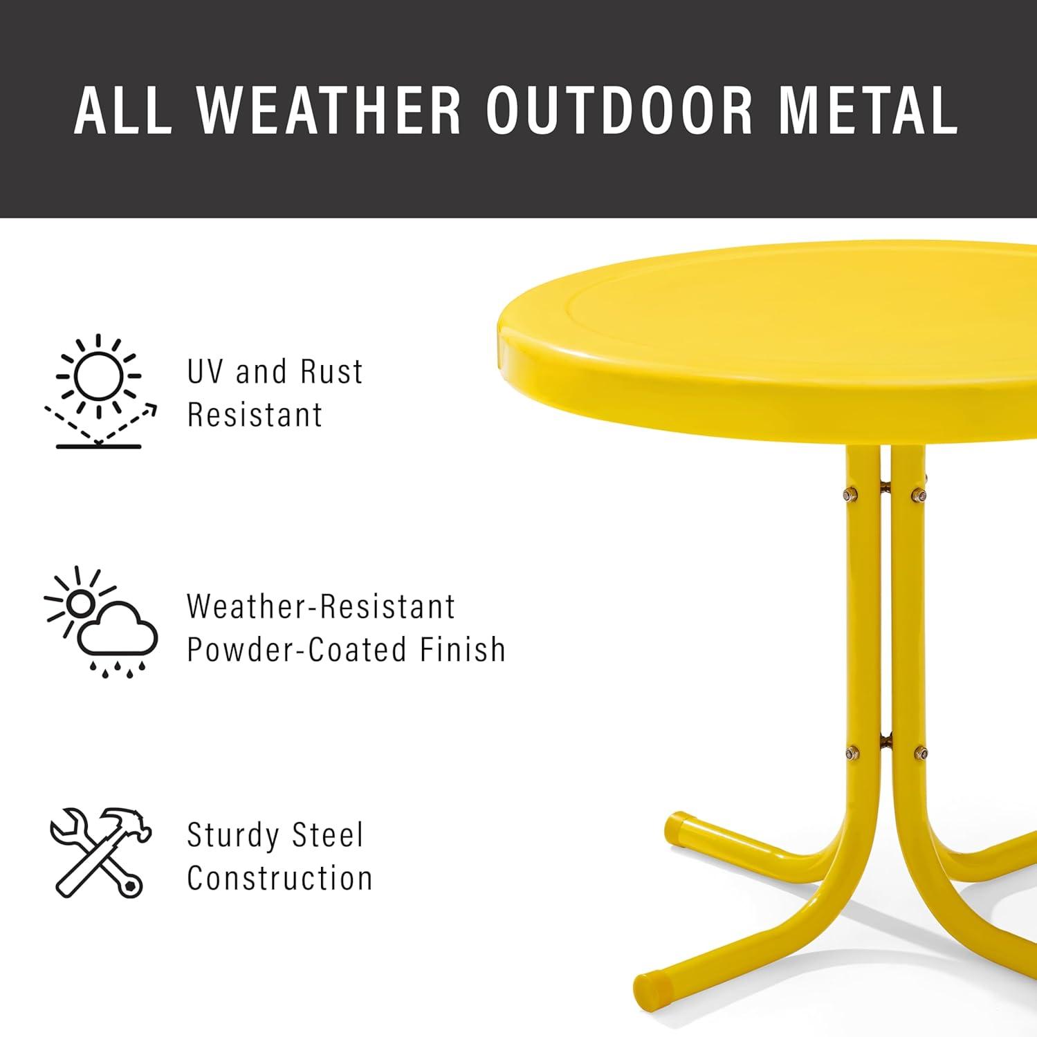 Crosley Retro Metal Patio Side Table