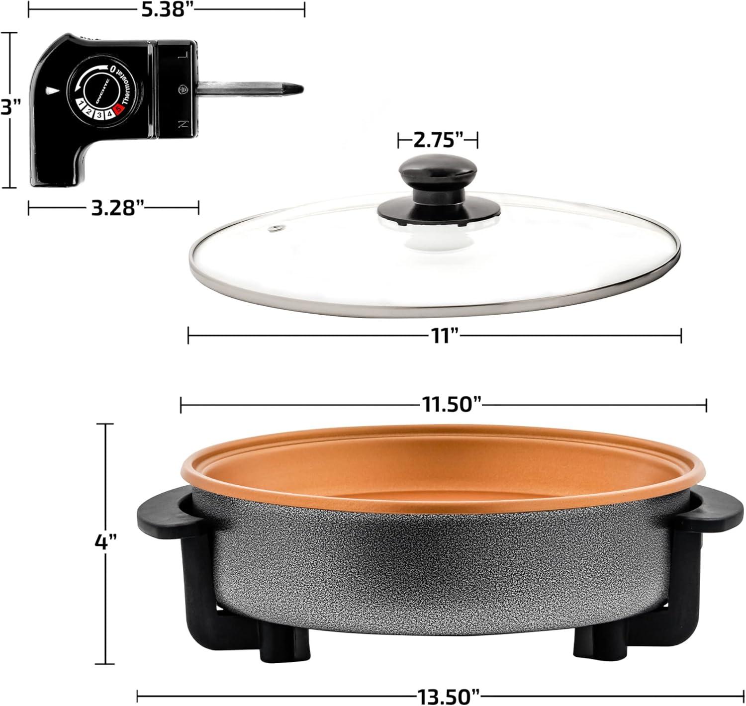 Ovente OVENTE 12" Electric Skillet and Frying Pan