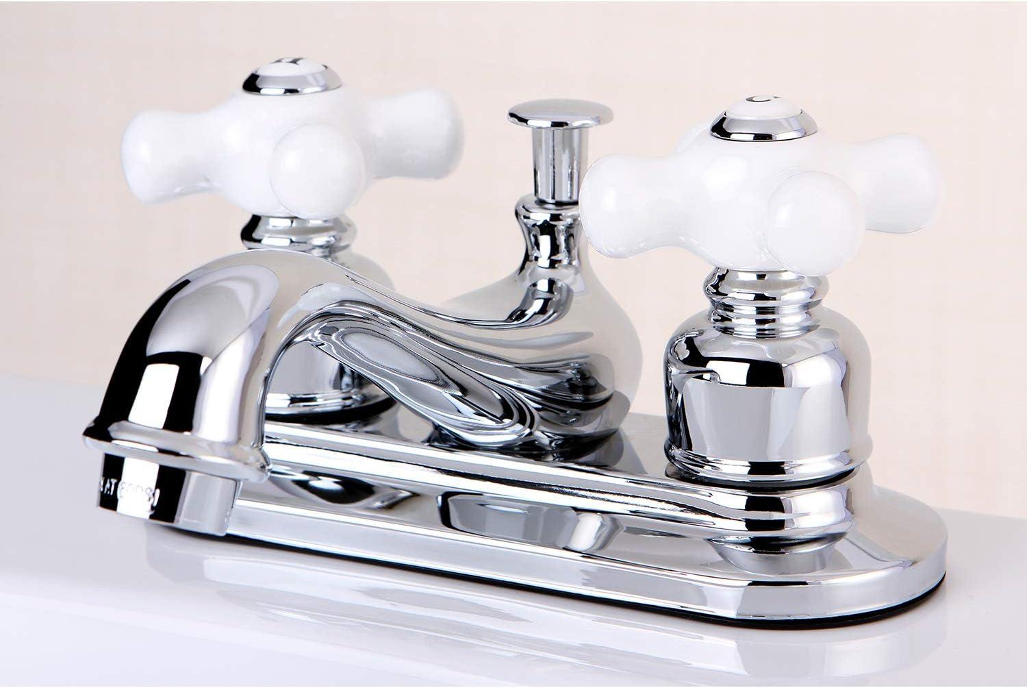 Elements Of Design Eb601px Double Handle Centerset Bathroom Faucet - Chrome