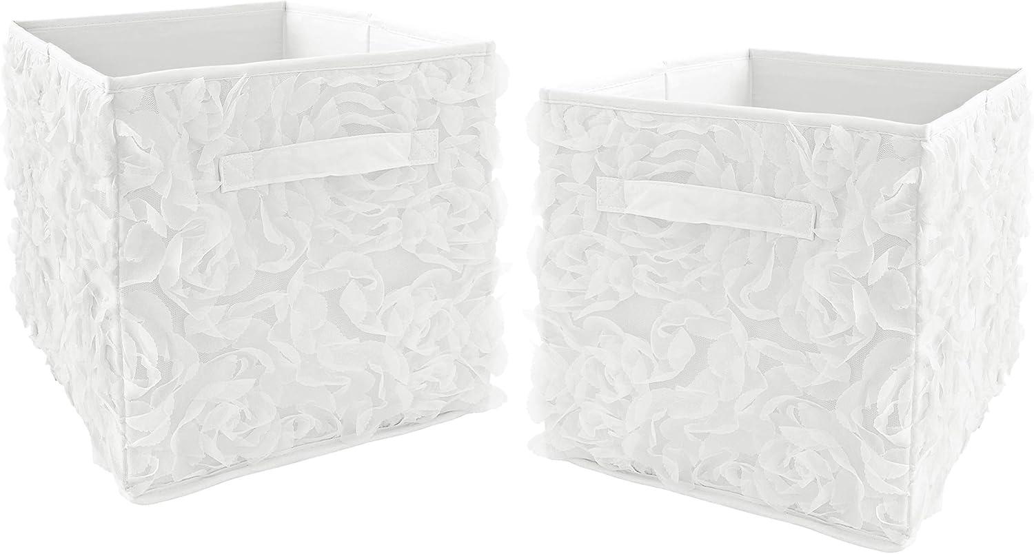 Rose Lace Fabric Storage Bin