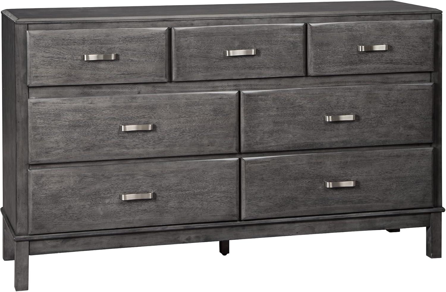 Geovonni 7 Drawer 64" W Double Dresser with Mirror