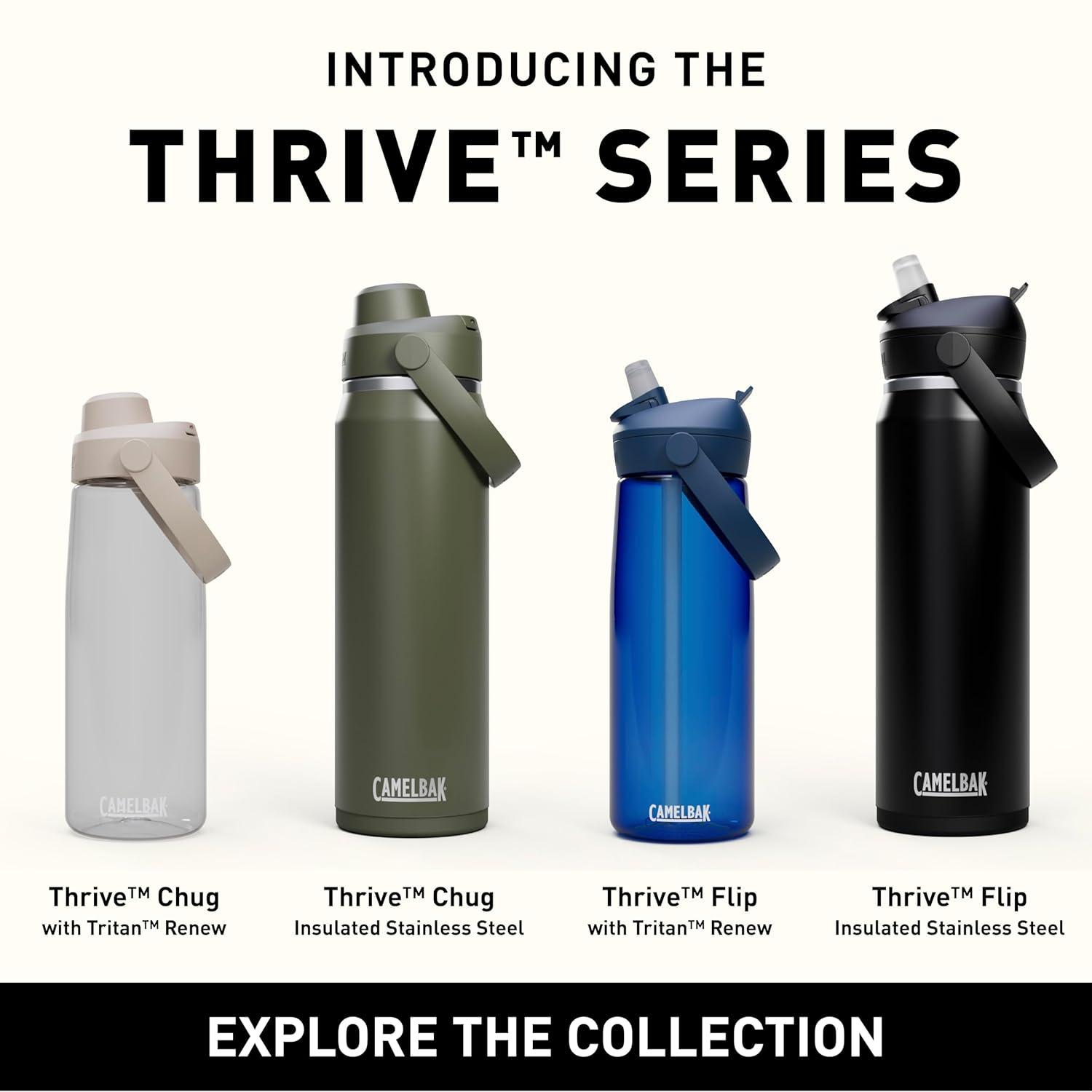 CamelBak Thrive Chug Insulated Stainless Steel Water Bottle Stone, 32oz