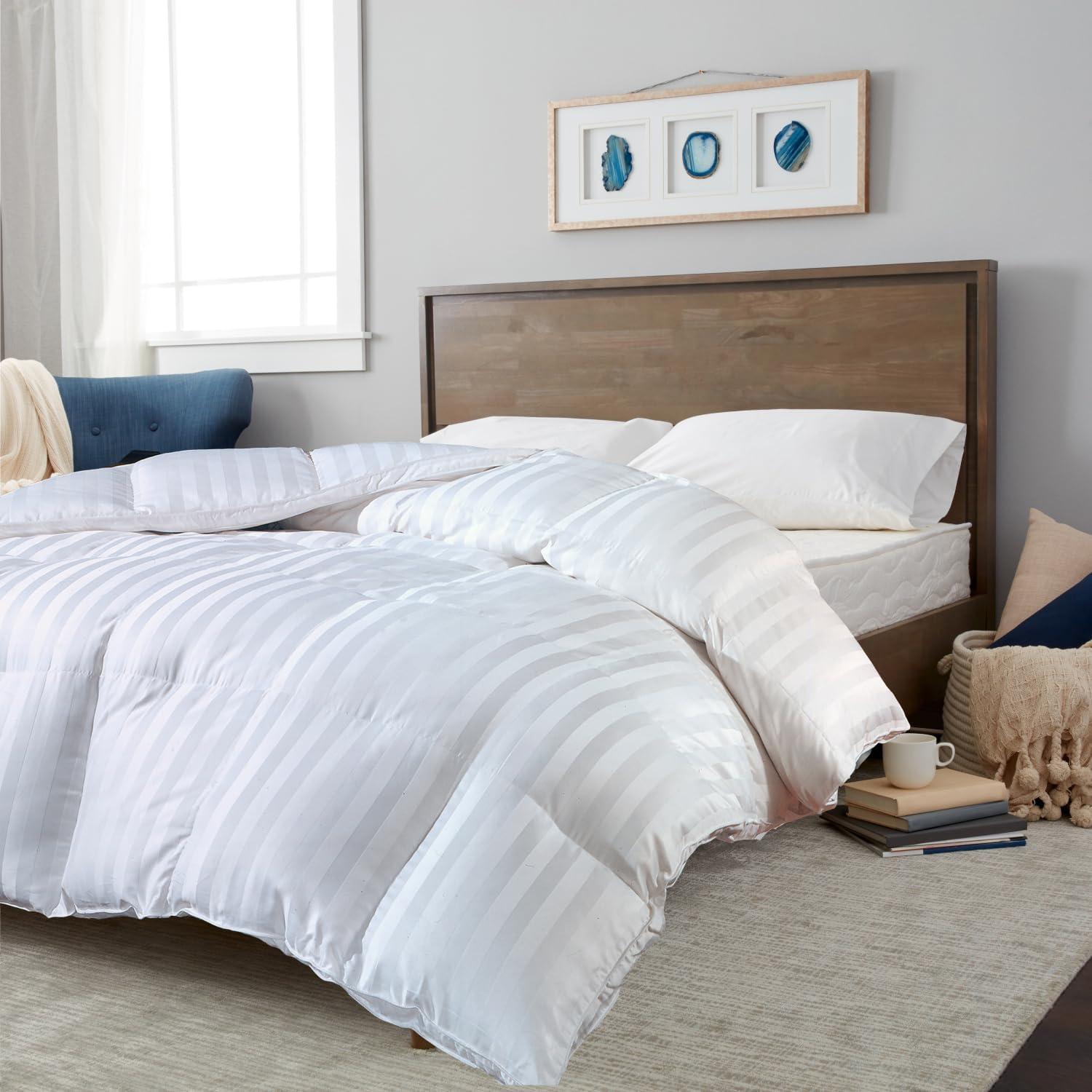 King White Cotton Down Alternative Comforter Set