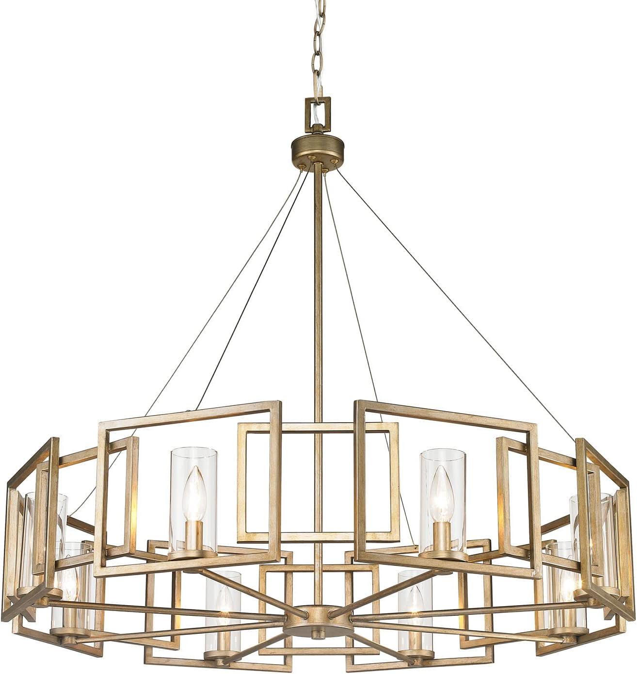 Golden Lighting Marco 8-Light Chandelier in Matte Black