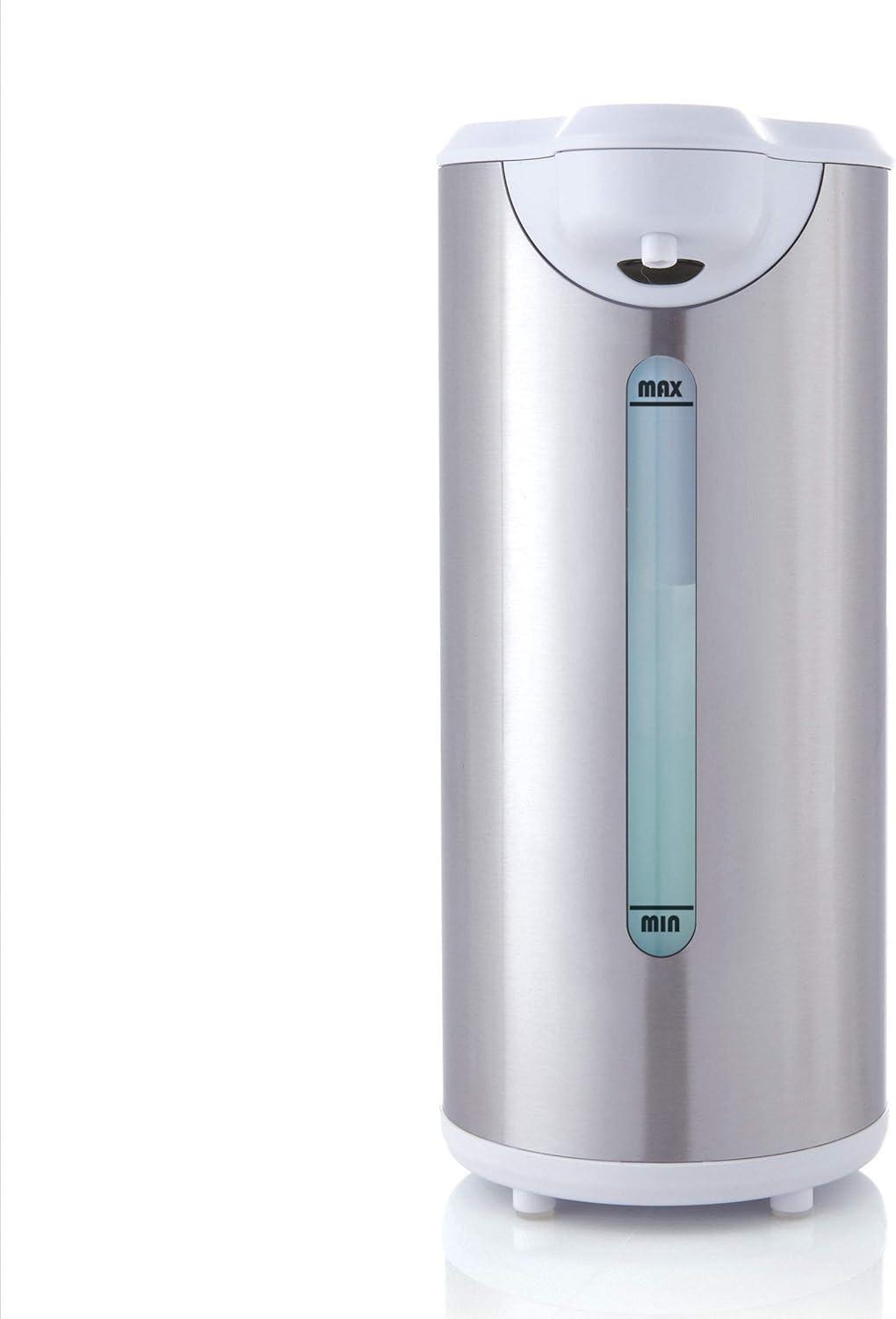 Copco Automatic Soap Dispenser for Kitchen and Bathroom - Stainless Steel, Semi-Transparent Refill Panel, Hands-Free Operation - Germ-Free Cleaning