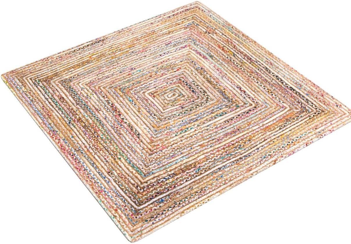 Cape Cod CAP202 Woven Indoor Area Rug - Beige/Multi - 7'x7' - Safavieh