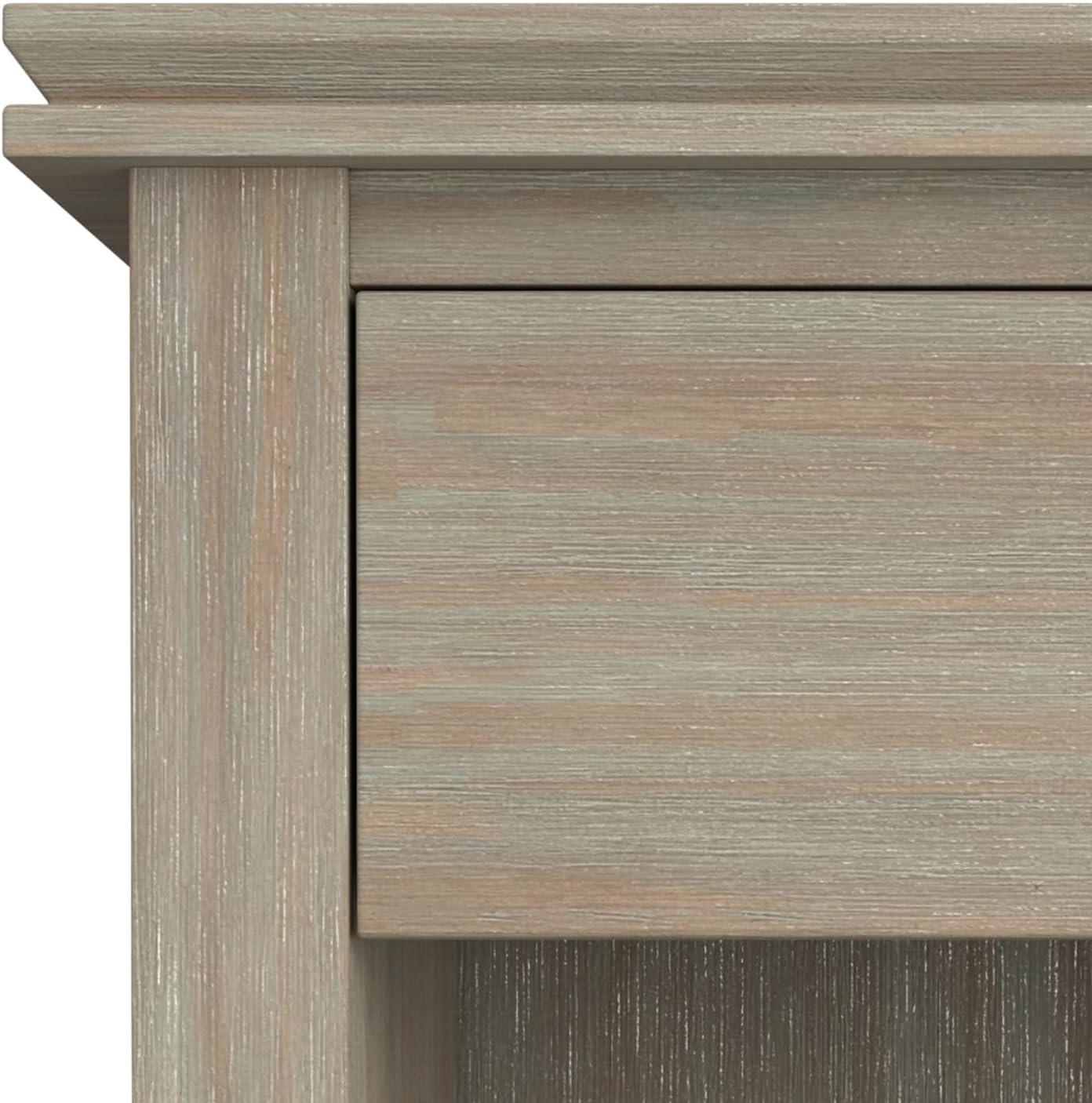 Simpli Home Artisan 24"W Solid Wood Nightstand with Drawer and Shelves
