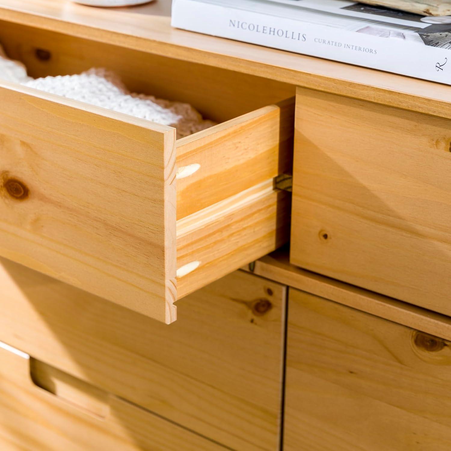 Yarber 6 Drawer Solid Wood Double Dresser