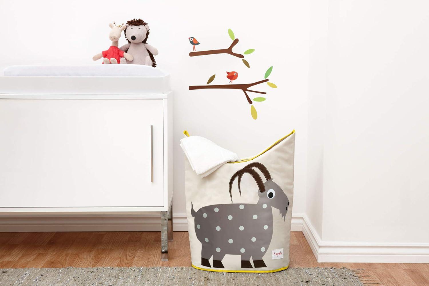 3 Sprouts 3 Sprouts - Baby Laundry Hamper  - Storage Basket Organizer Bin for Nursery - Lion