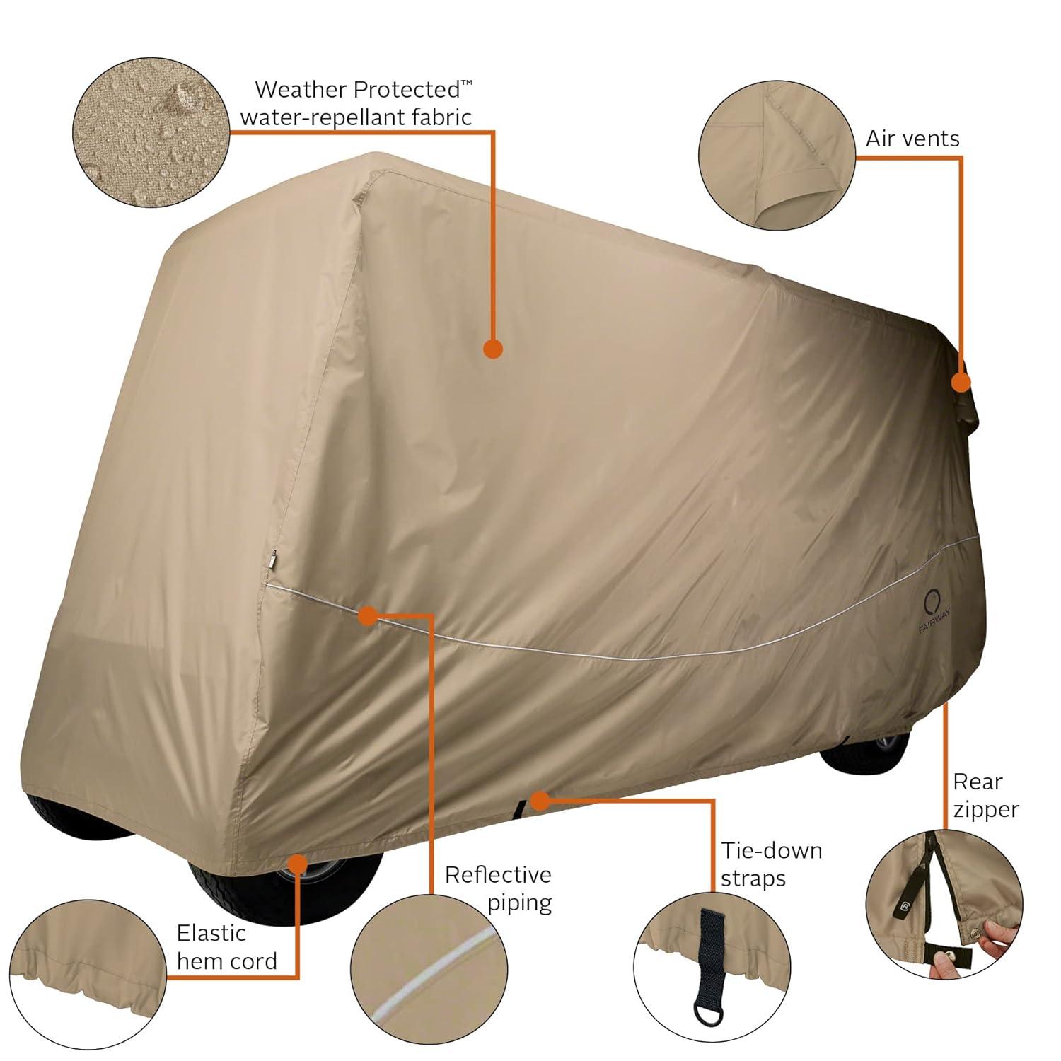 Classic Accessories Fairway Elastic Mildew Resistant Golf Cart Cover By Classic Accessories