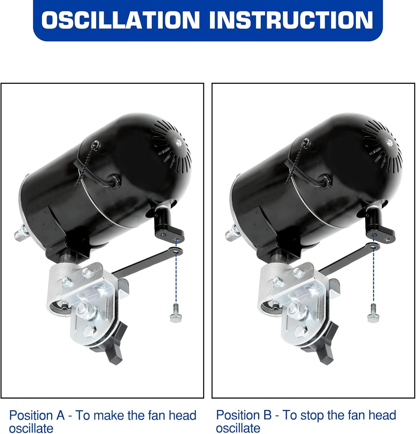 BILT HARD 18" Industrial Wall Mount Fan, 3-Speeds High Velocity Wall Fan with Sealed Motor, 4300 CFM Heavy Duty Metal Barn Fans