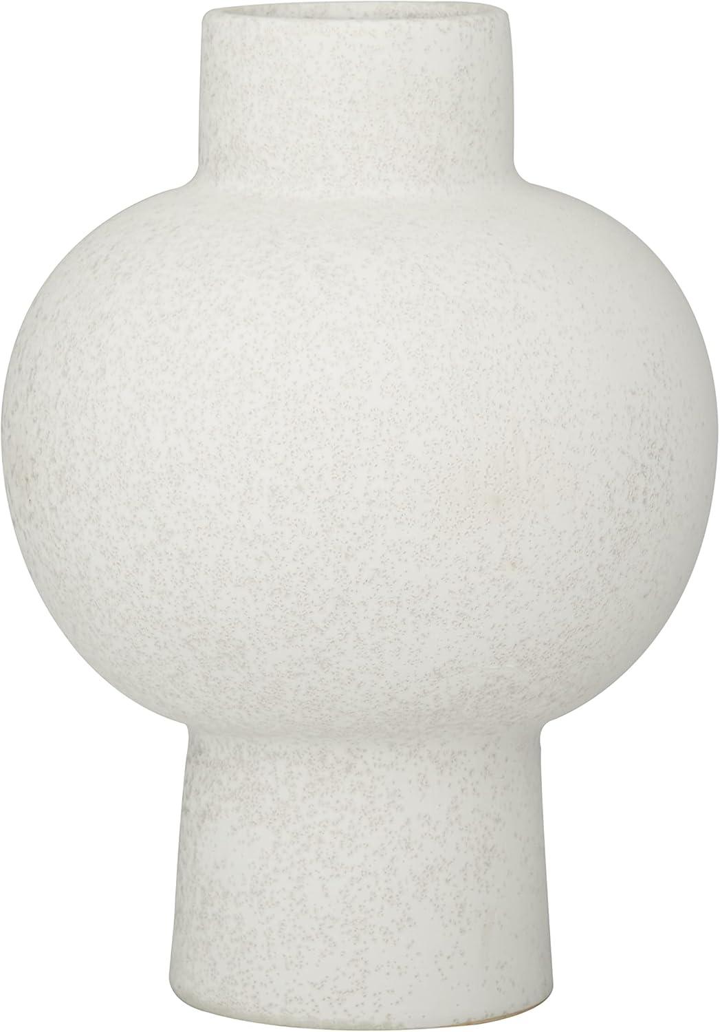 White Indoor / Outdoor Ceramic Table Vase