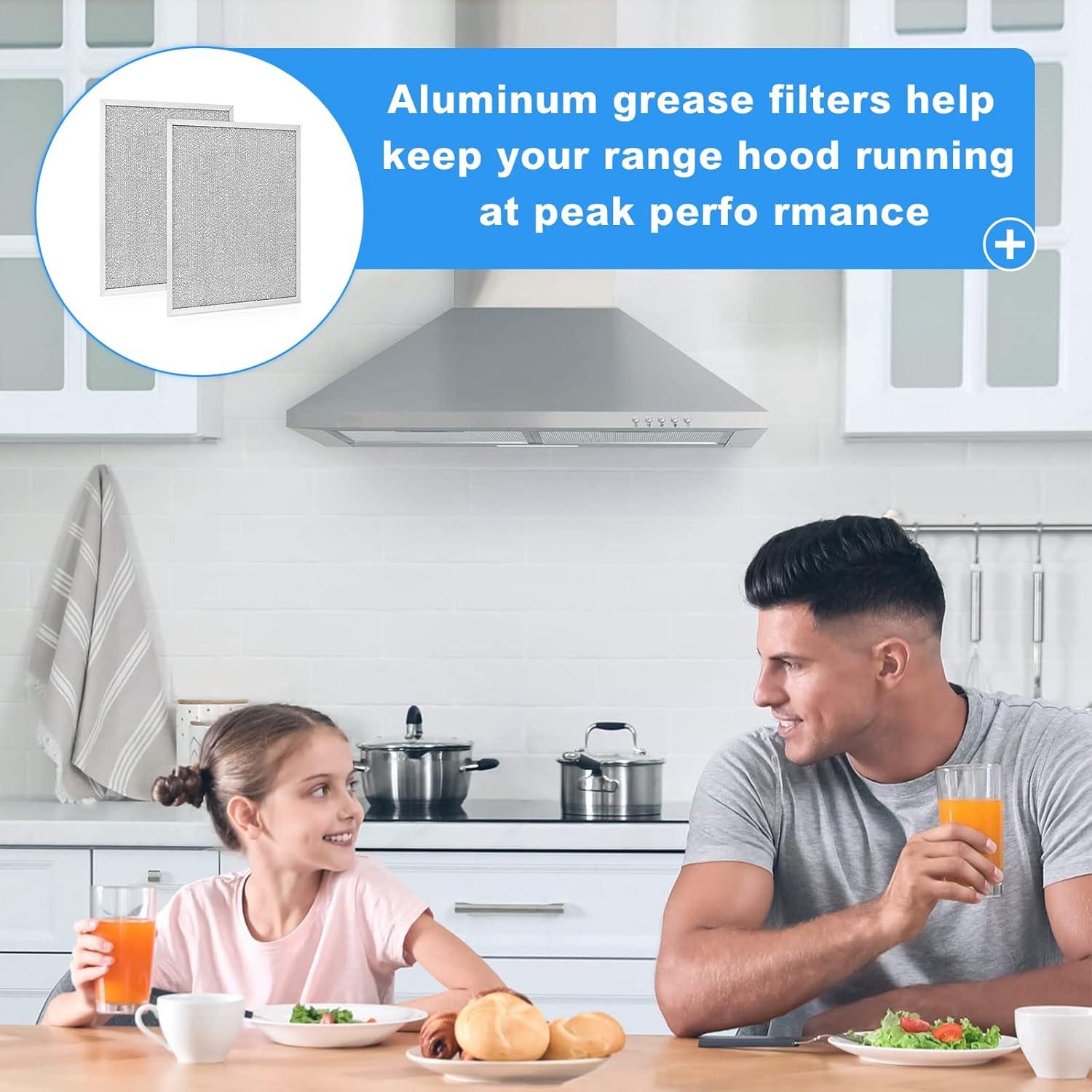 AMI PARTS Broan Range Hood Filter BPS1FA30 Aluminum Grease Filter Compatible with Broan Range Hood-11-3/4" X 14-1/4" X 3/8"(3pcs)