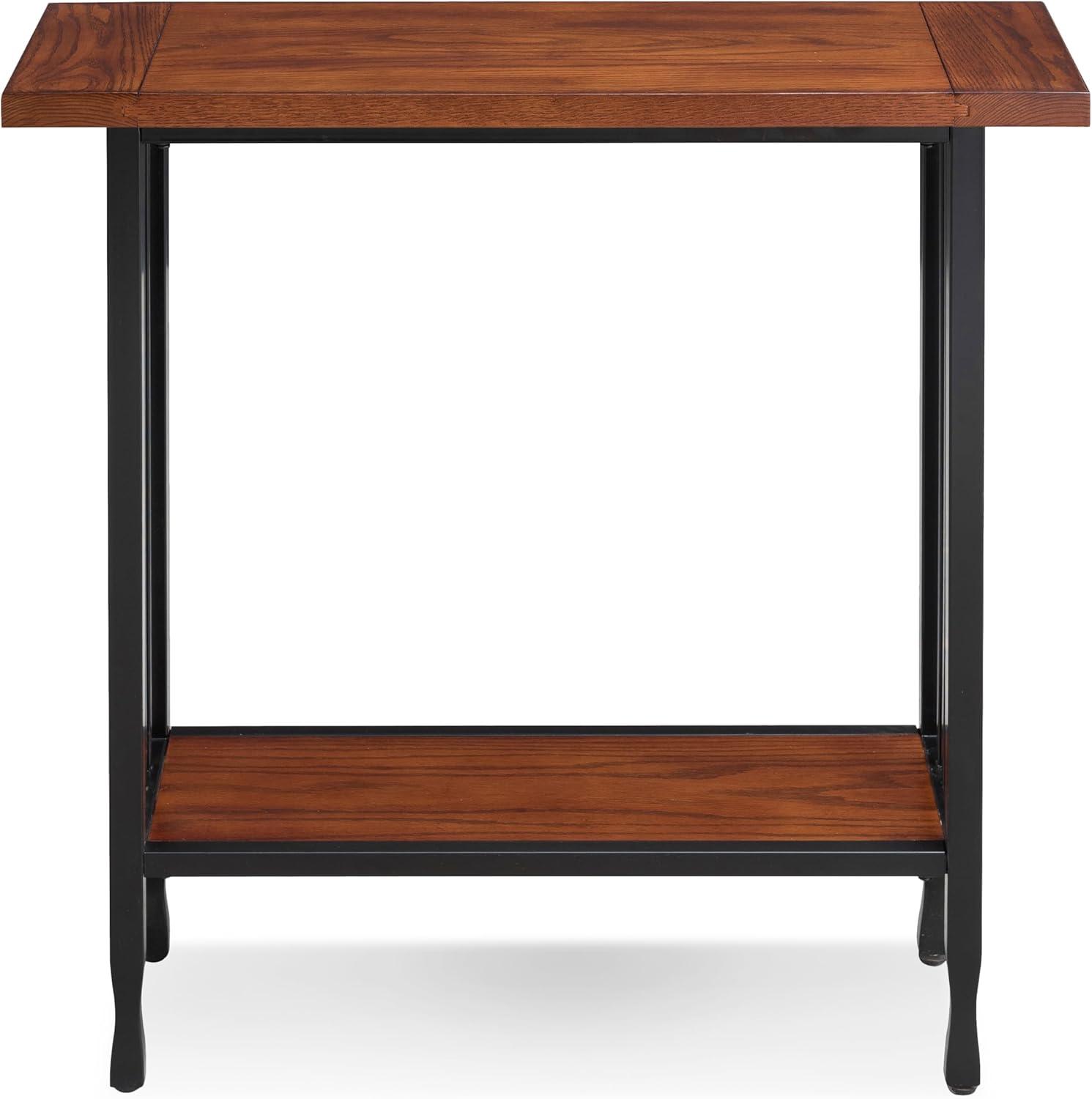 Leick Home Ironcraft Hall Stand - Mission Oak: Entryway Table with Shelf, CARB Certified, Wood Frame