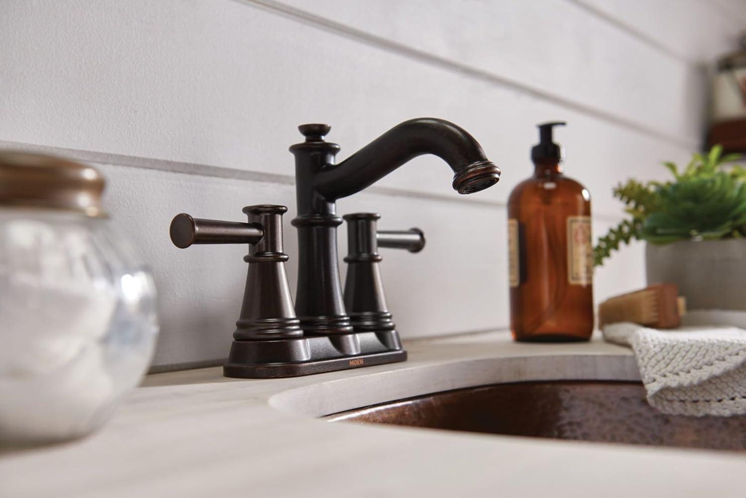 Moen 6401ORB Belfield Two-Handle Centerset Bathroom Faucet in Oil Rubbed Bronze