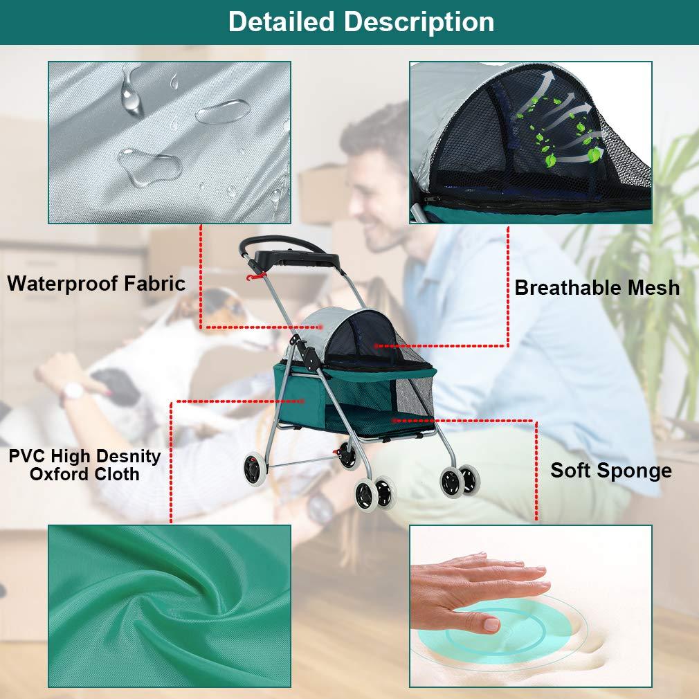 BestPet Foldable Pet Jogger Stroller