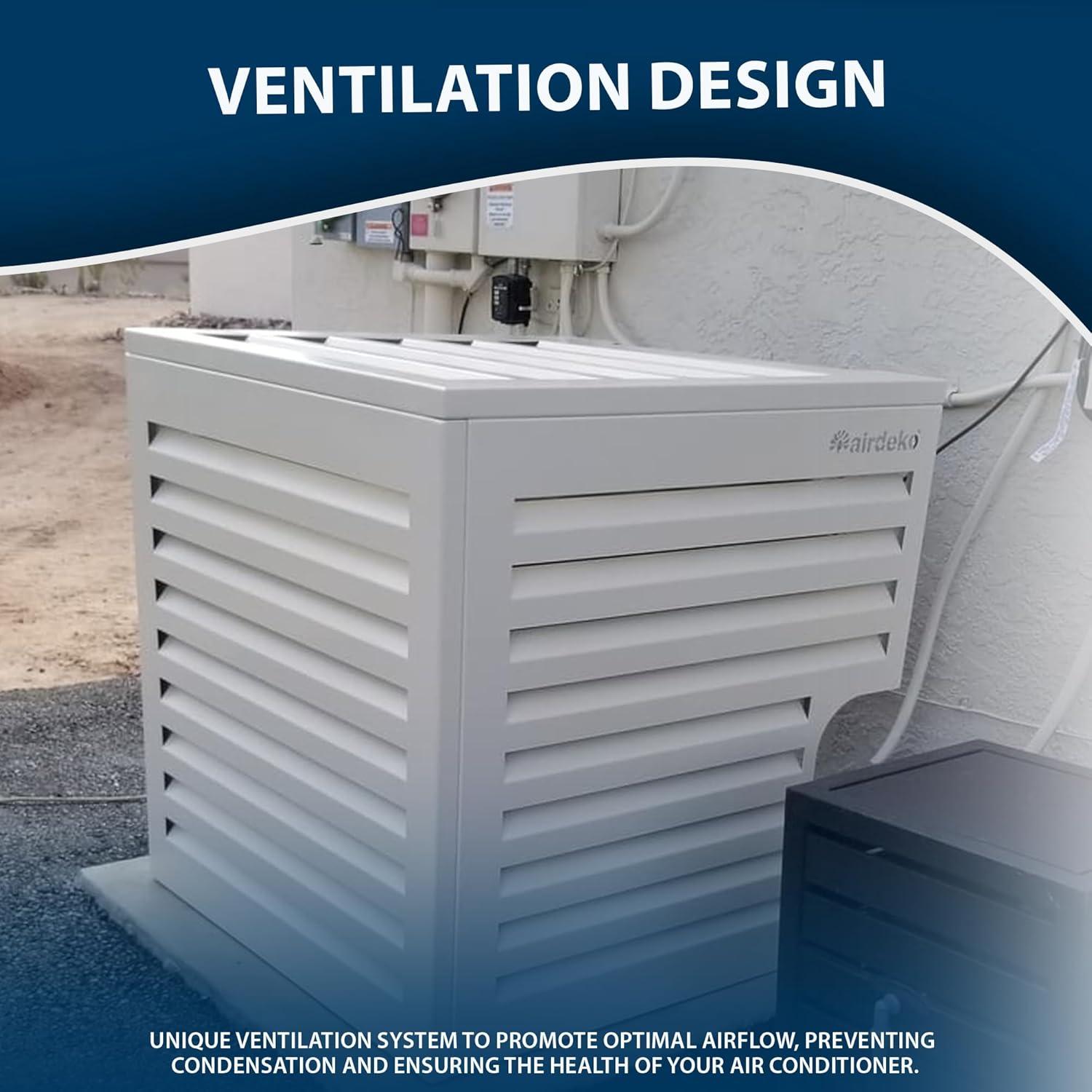 Airdeko HVAC- X Large 39.37-in W x 40.35-in H Central Air Conditioner Cover