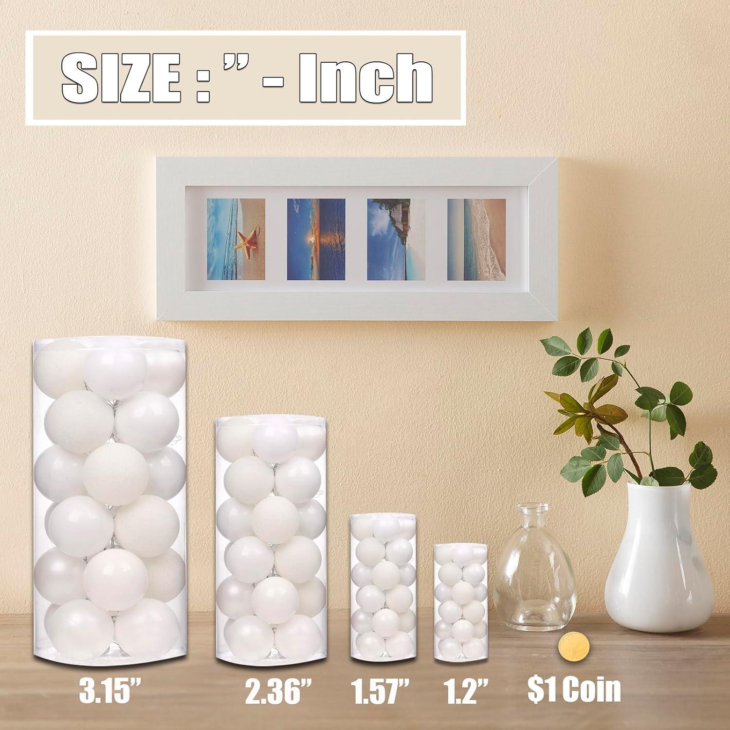 Fuebueo Clearance! 24Pcs Christmas Balls Ornaments for Xmas Christmas Tree (1.2"-3.1CM)