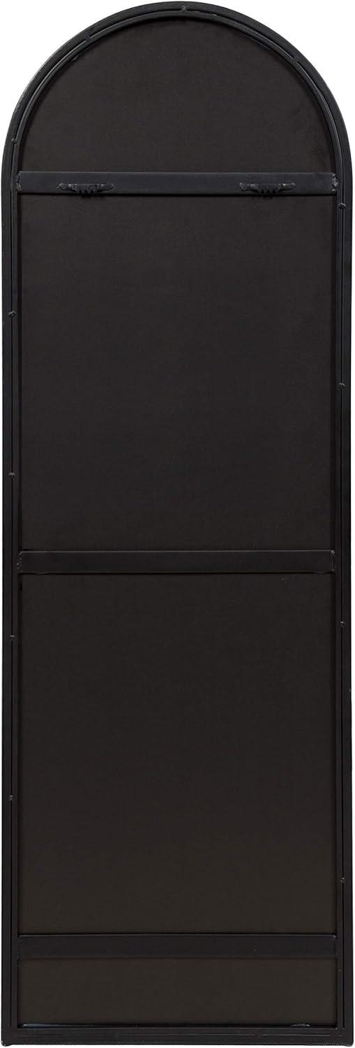 16" x 48" Valenti Tall Framed Arch Mirror Black - Kate and Laurel