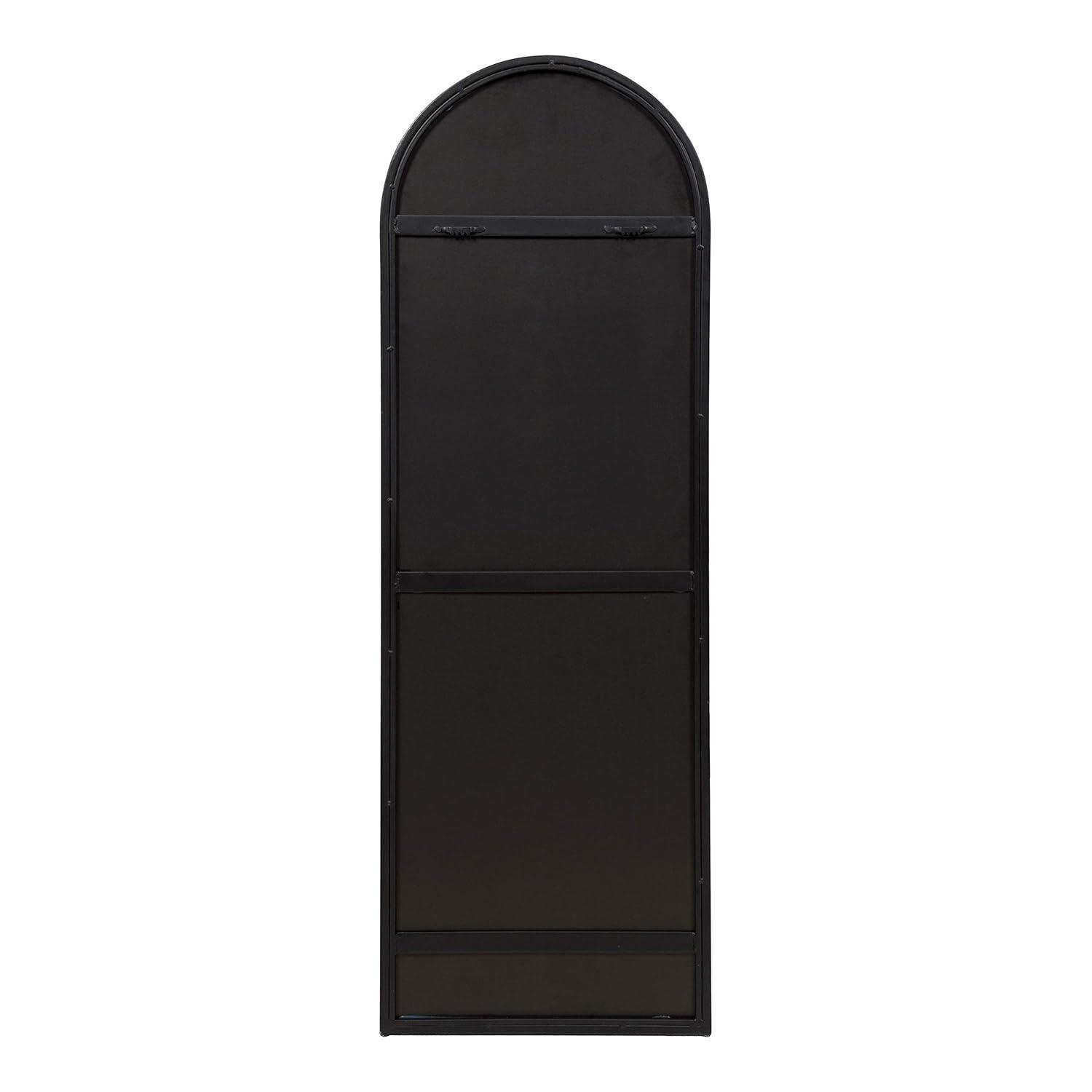 16" x 48" Valenti Tall Framed Arch Mirror Black - Kate and Laurel