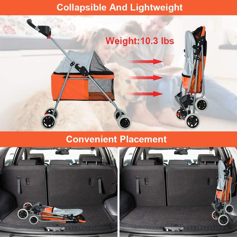 BestPet Foldable Pet Jogger Stroller