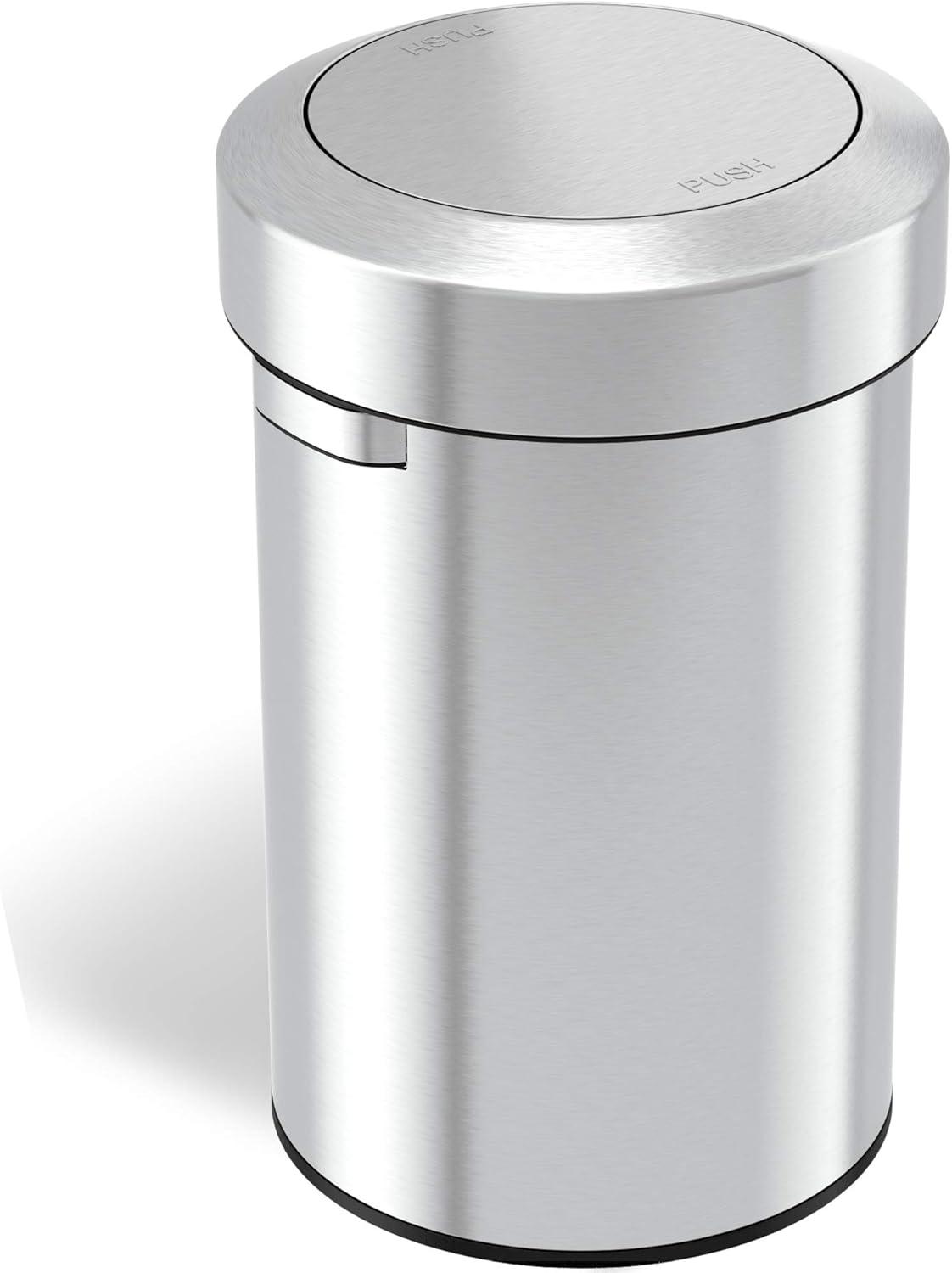 Stainless Steel 17 Gallon Swing Top Trash Can