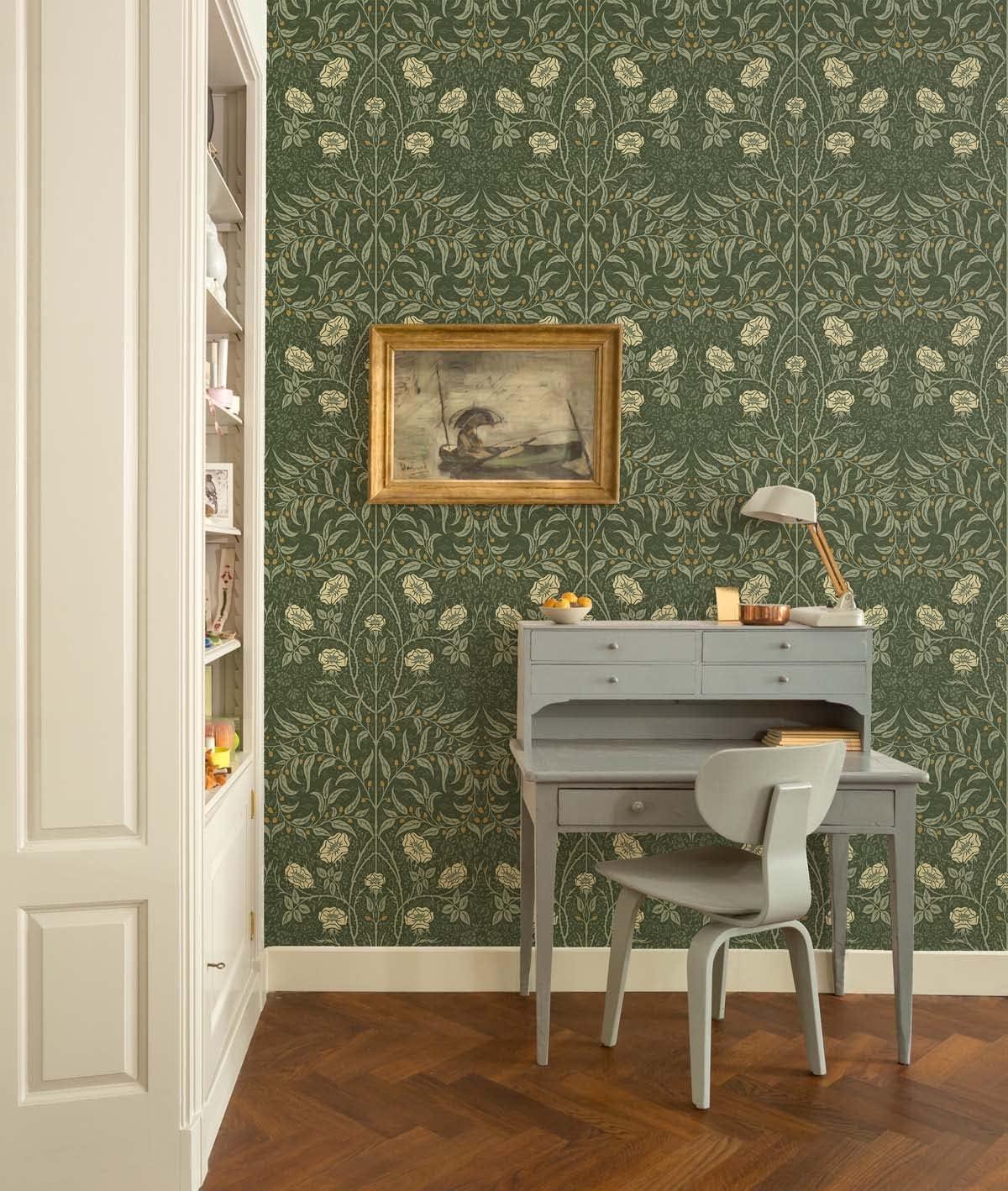 Evergreen Floral Vinyl Peel and Stick Wallpaper