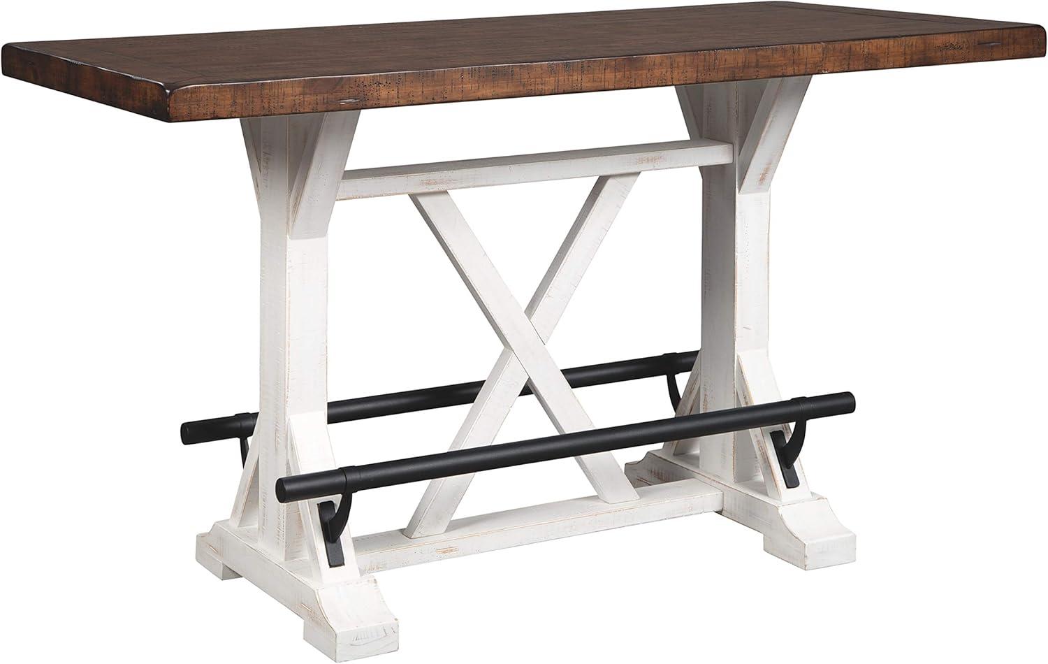 Signature Design By Ashley Casual Valebeck Counter Height Dining Table White/Brown