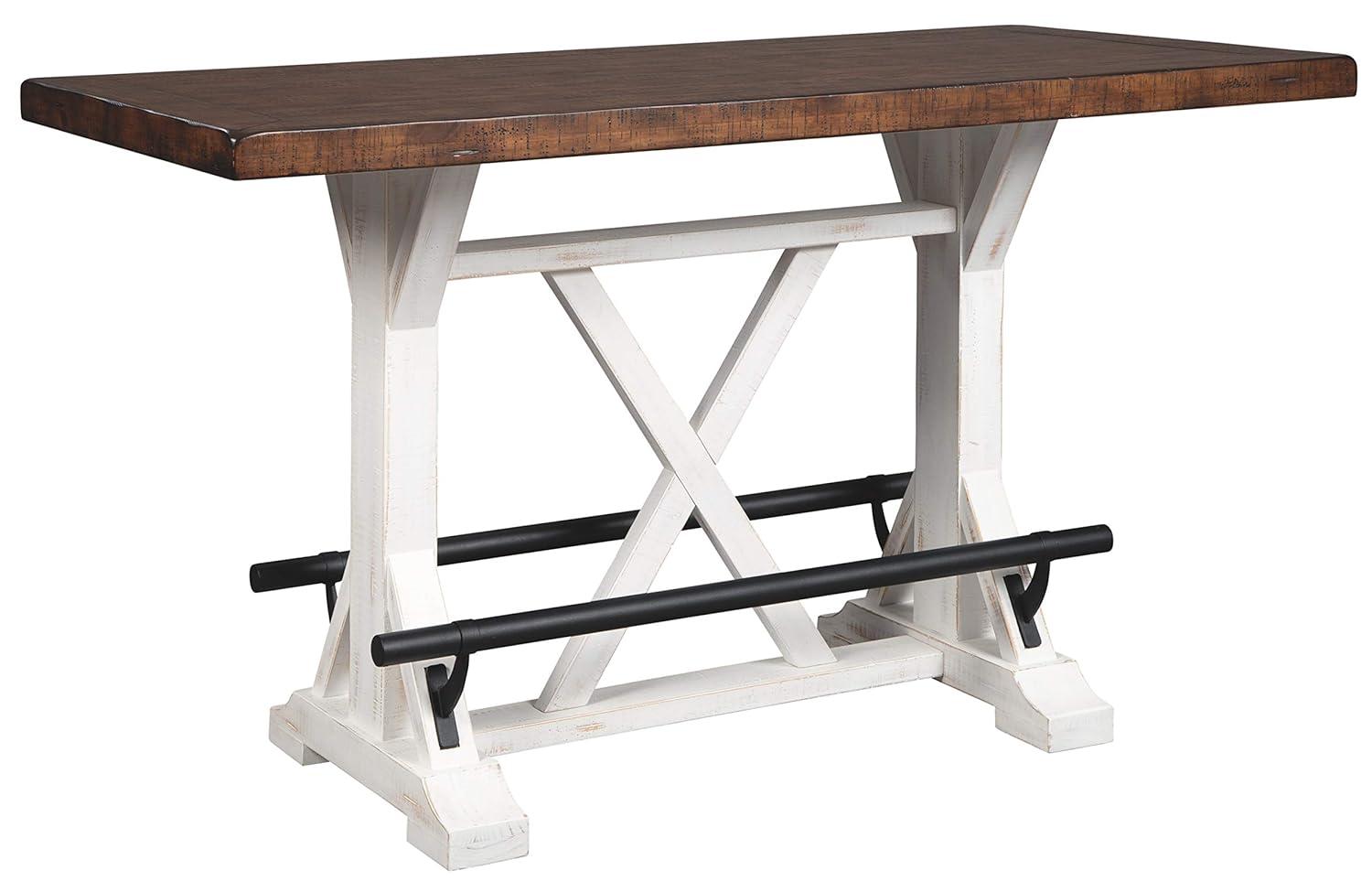 Signature Design By Ashley Casual Valebeck Counter Height Dining Table White/Brown