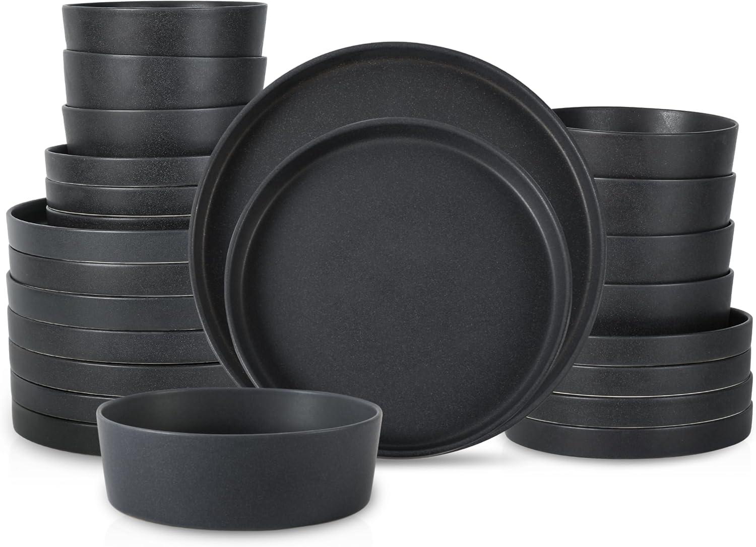 Stone By Mercer Project MODAN 24 Piece Stoneware Dinnerware Set - Service for 8