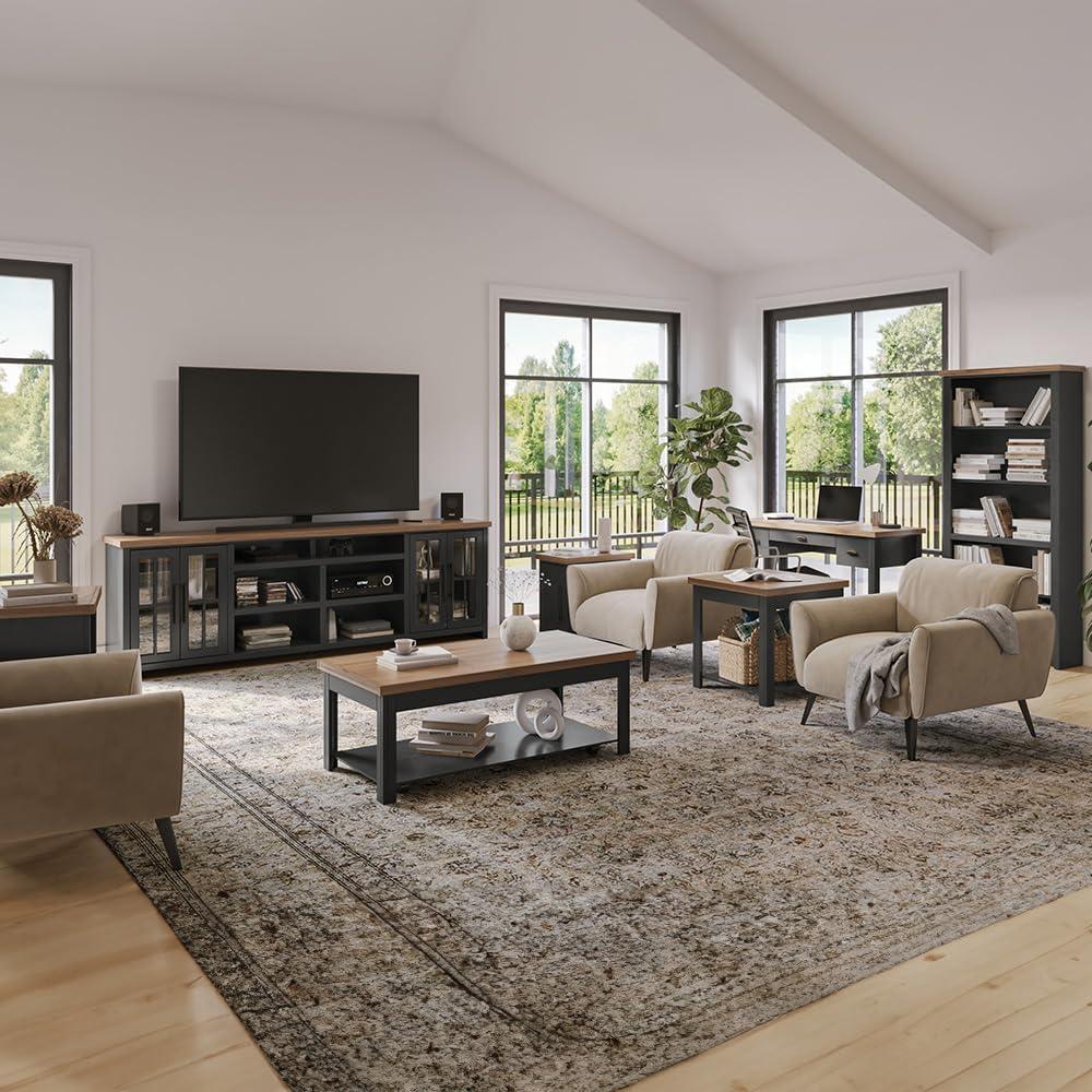 Essex 97 Inch Fireplace TV Stand Console,media console,entertainment center For Tvs Up To 100 Inches