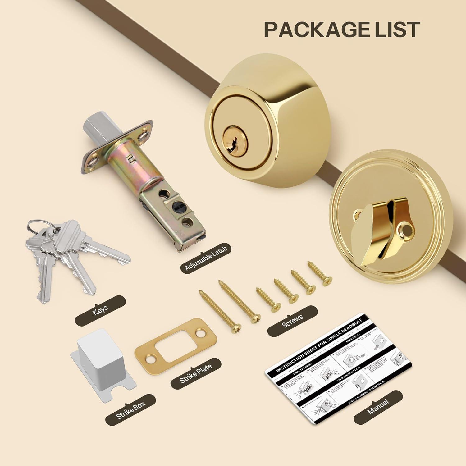 Design House Single Cylinder Deadbolt