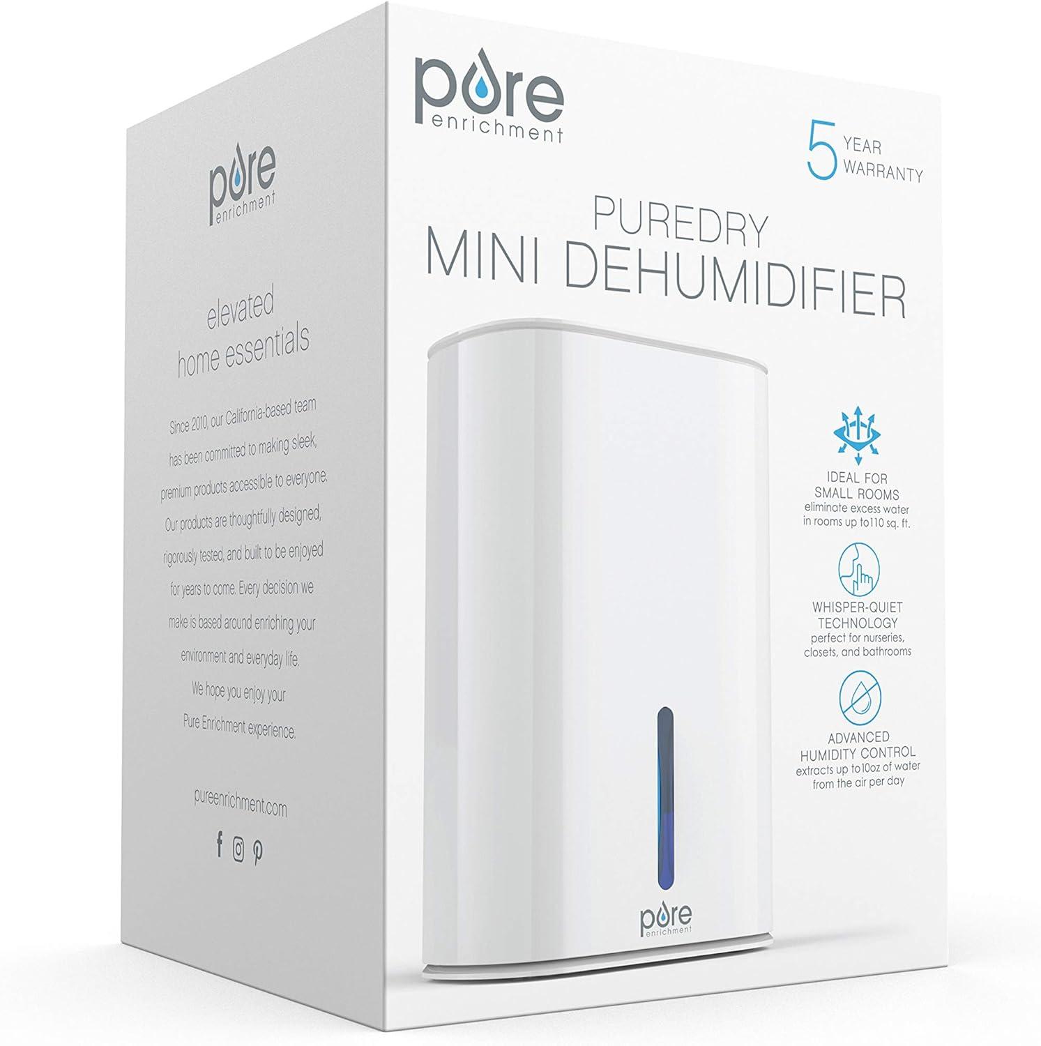 Pure Enrichment 0.625 Pint Mini 200 Sq. Ft. Dehumidifier & Reviews | Wayfair