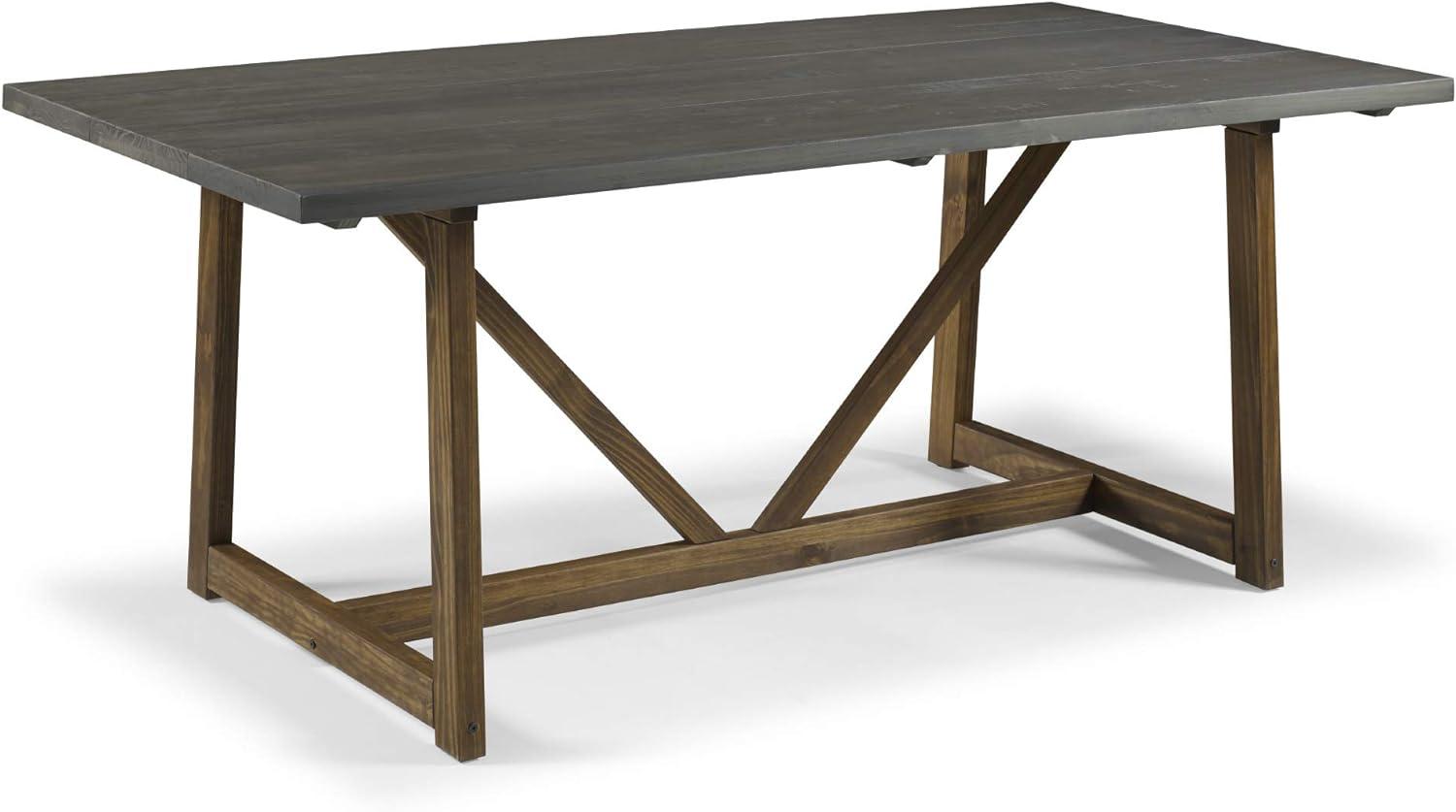 Farmhouse Haven 72" Reclaimed Pine Wood Rustic Dining Table