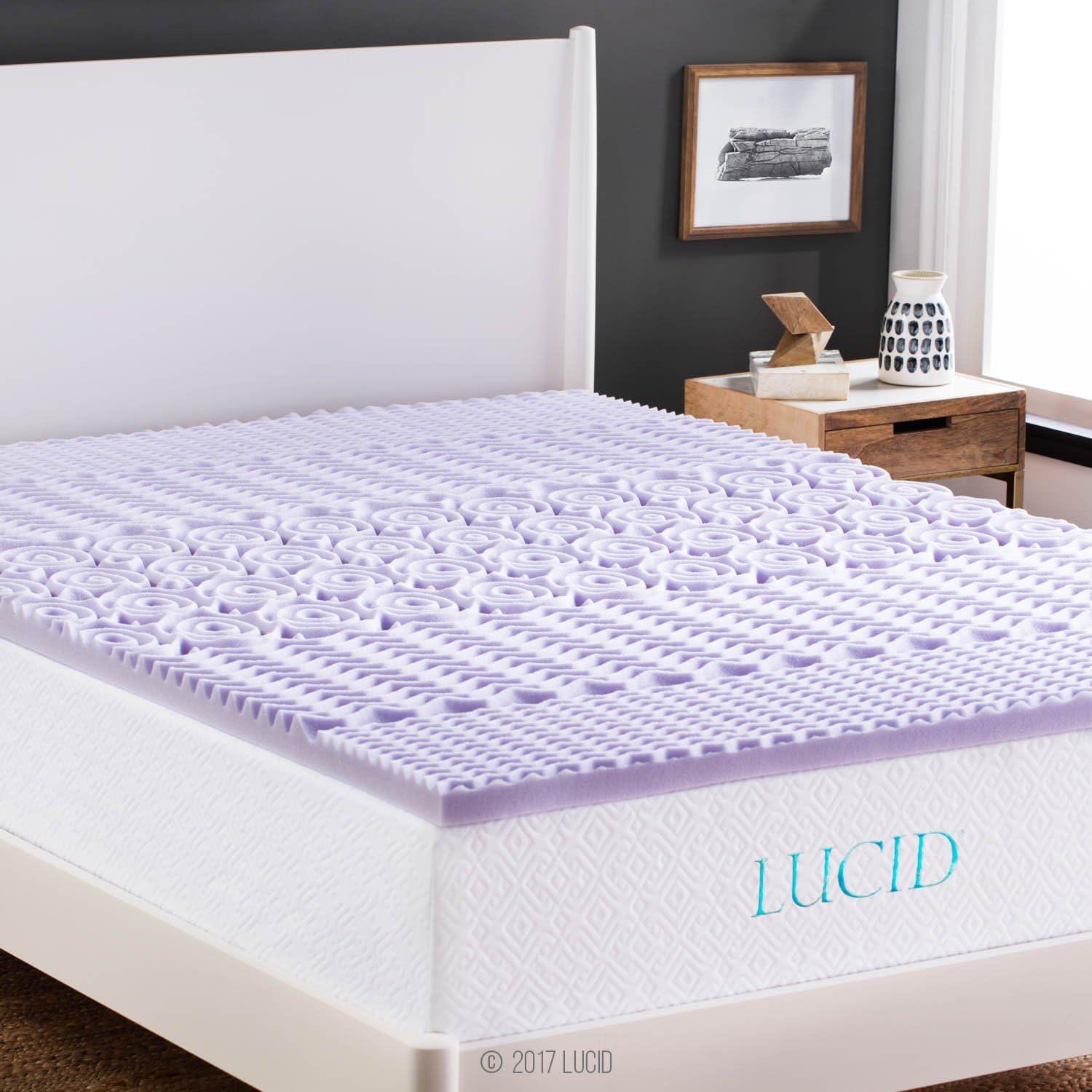 2" Zoned Lavender Memory Foam Mattress Topper