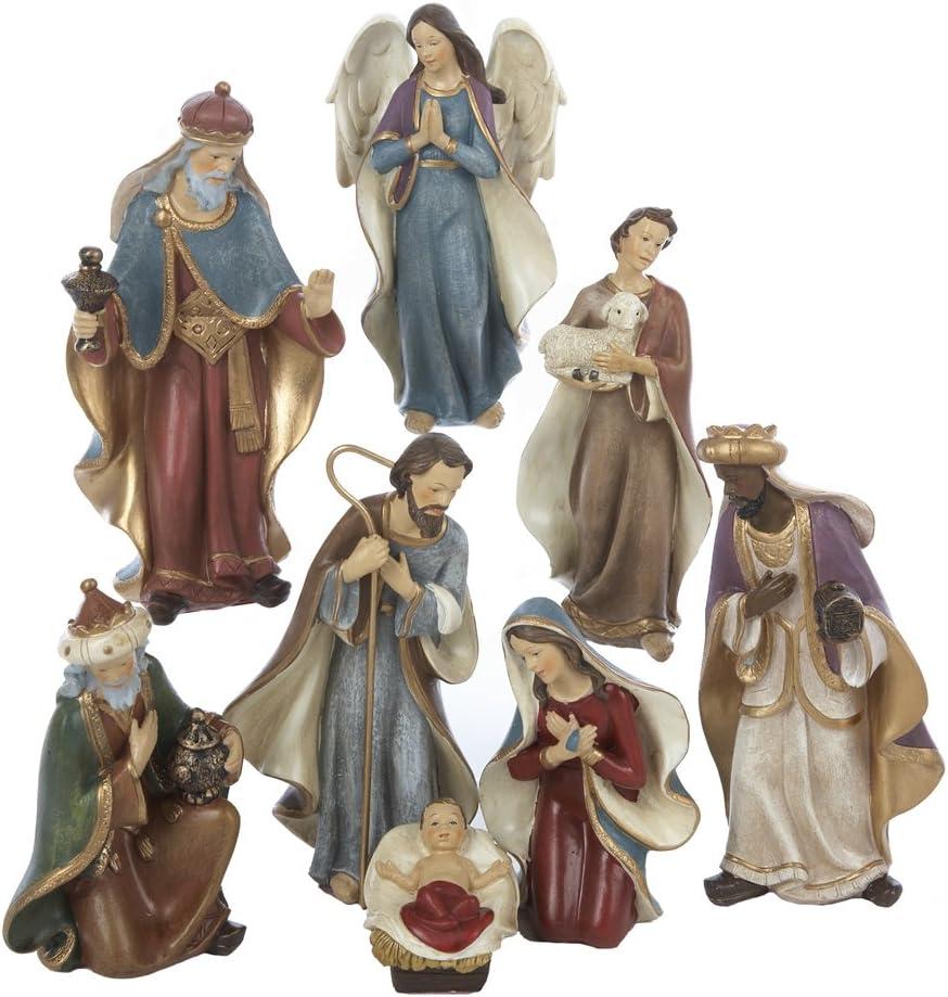 Kurt Adler 6.25" Multicolor Resin Nativity Figurine Set