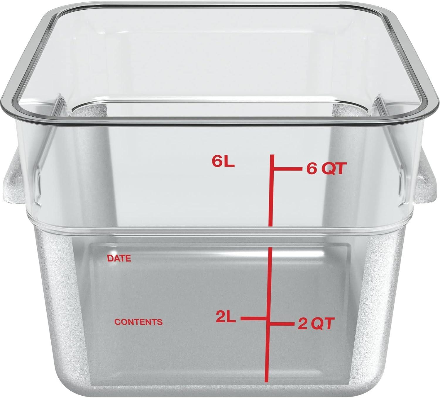 Carlisle Food Service Products Carlisle Food Service Products 1.5 Gallons Square Food Storage Container (Set of 6)