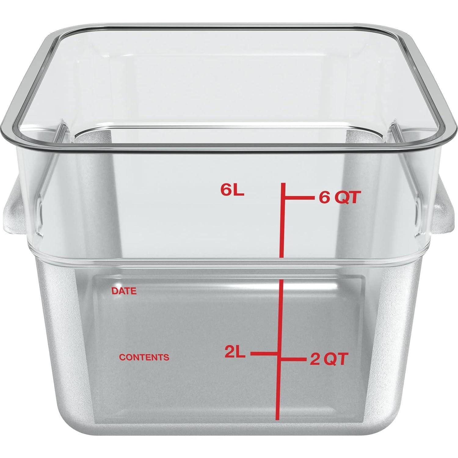 Carlisle Food Service Products Carlisle Food Service Products 1.5 Gallons Square Food Storage Container (Set of 6)