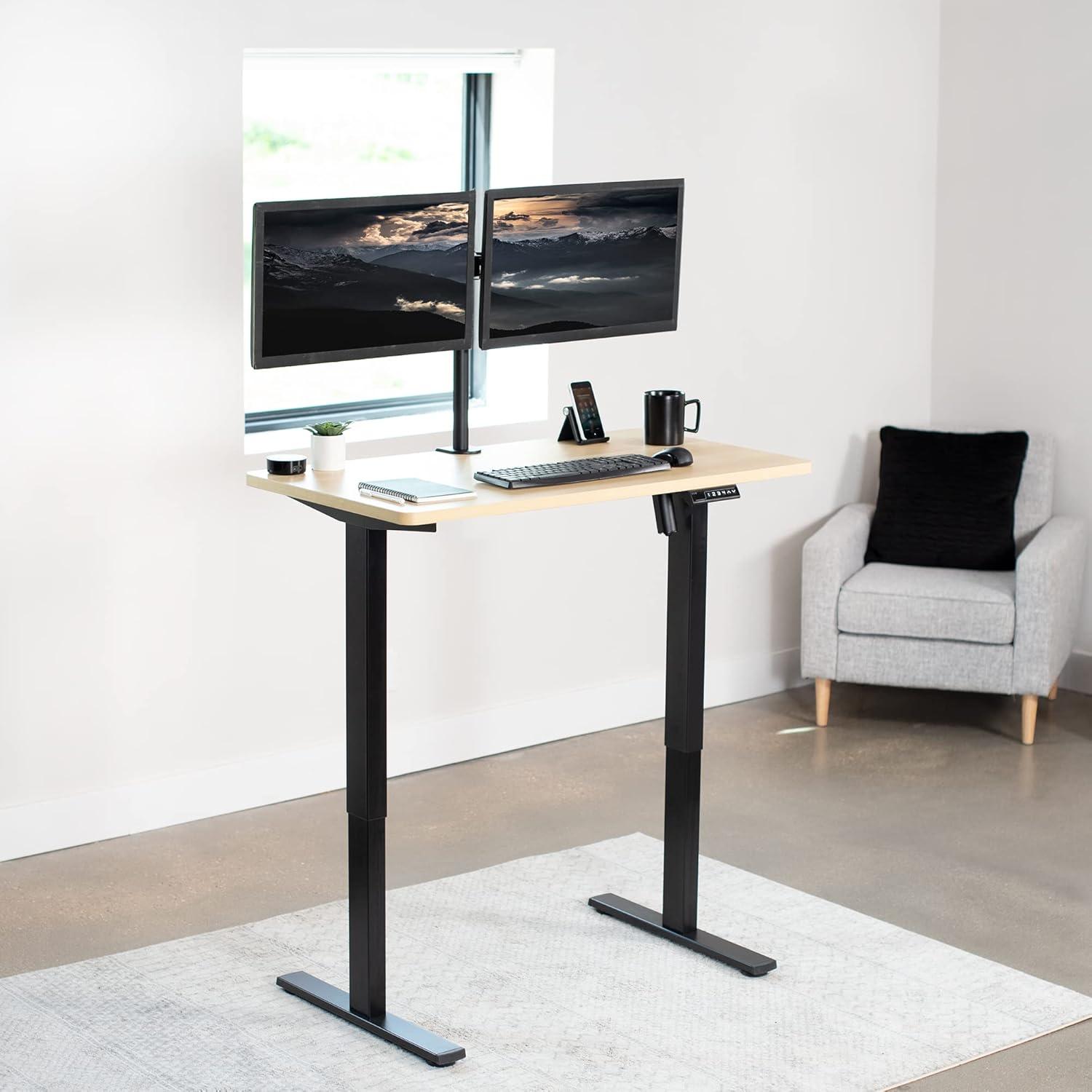 VIVO Single Motor Electric Desk with Push Button Memory Controller