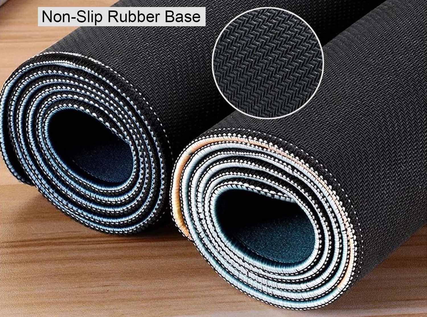 Vintage Groovy Green Flowers Gaming Mouse Pad,Extended Large Mouse Mat Desk Pad,Big Computer Keyboard Desk Pad,Stitched Edges Mousepad,3mm Thick Long Non-Slip Rubber Base Mice Pad, 31.5 X 11.8 Inch